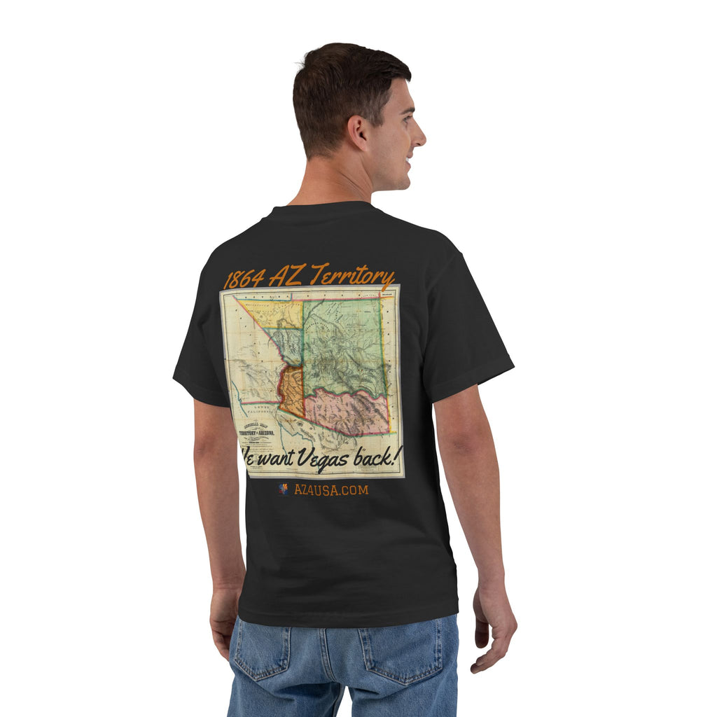 Arizona Territory 1864 T-Shirt — Vintage Map 'We Want Vegas Back' Tee