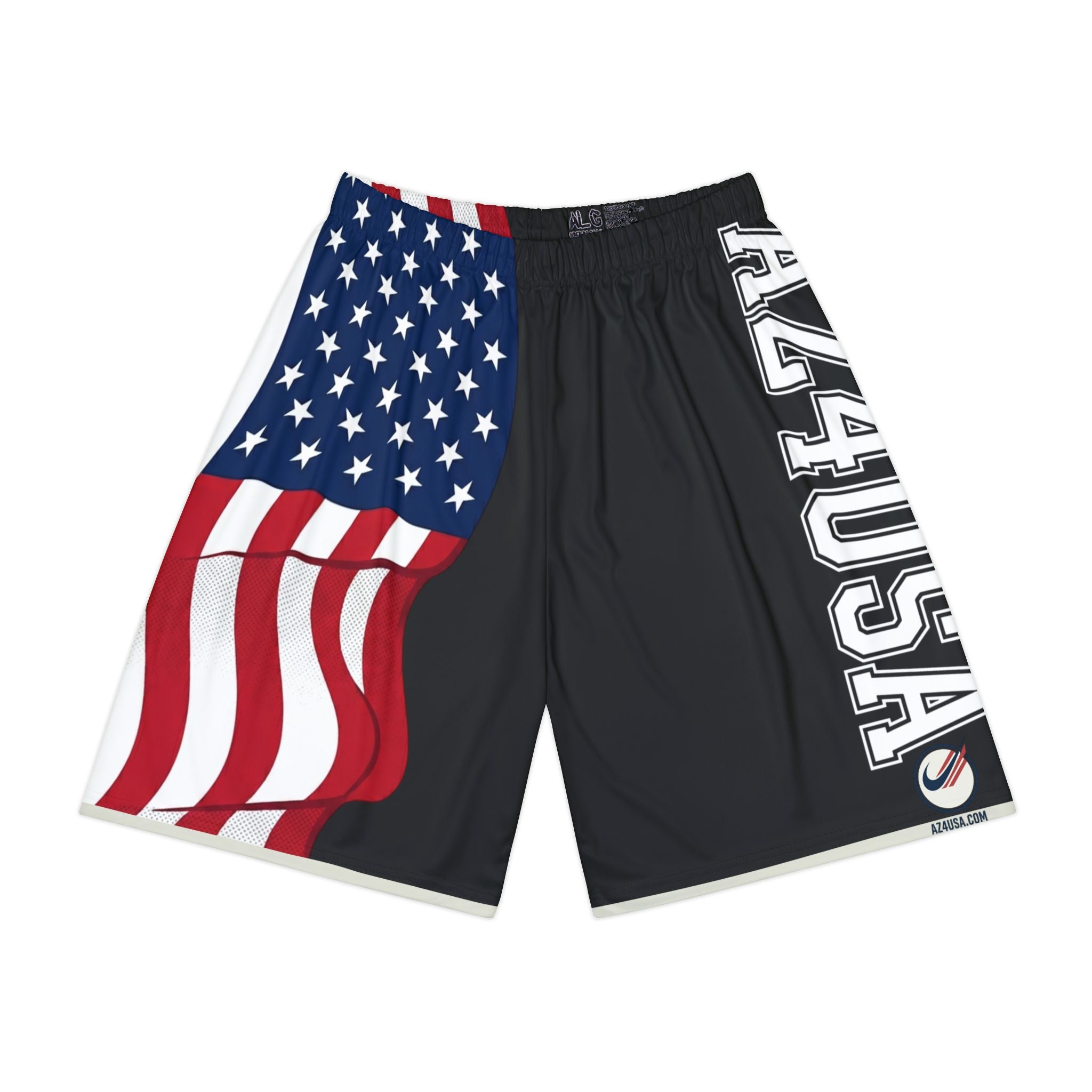 American Flag Basketball Shorts — Patriotic Men’s AOP Sports Shorts