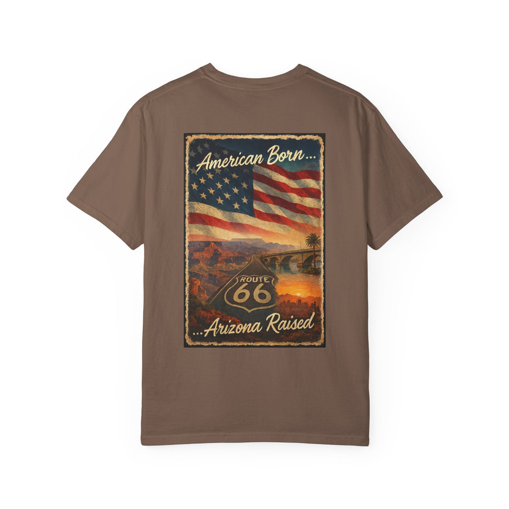 Arizona Flag Tee - Born in America, American Pride Shirt, Unisex Graphic T-Shirt, Arizona Themed Apparel, Patriotic Gift