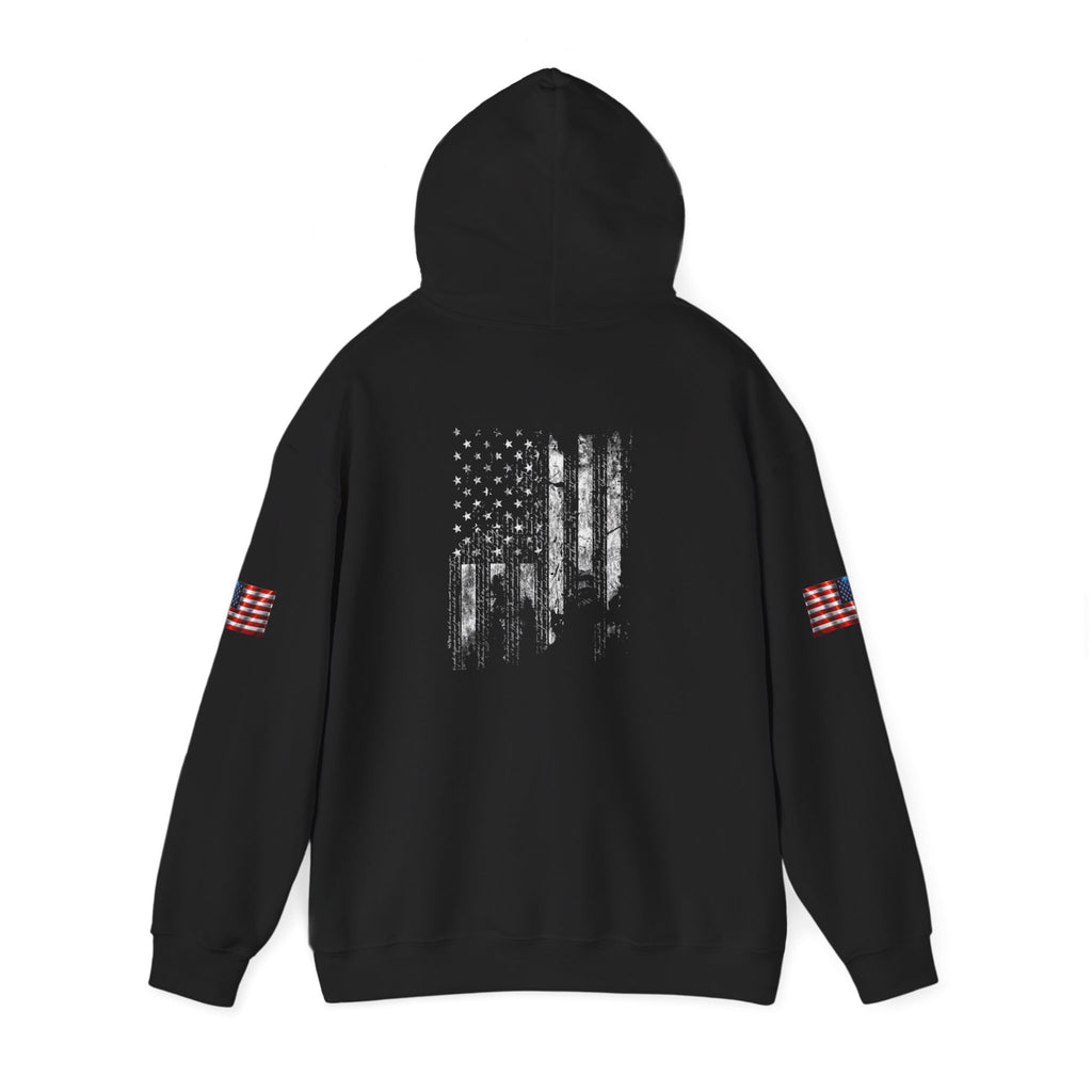 Born Free Hoodie — Minimalist White Pullover with 'BORN FREE' Text
