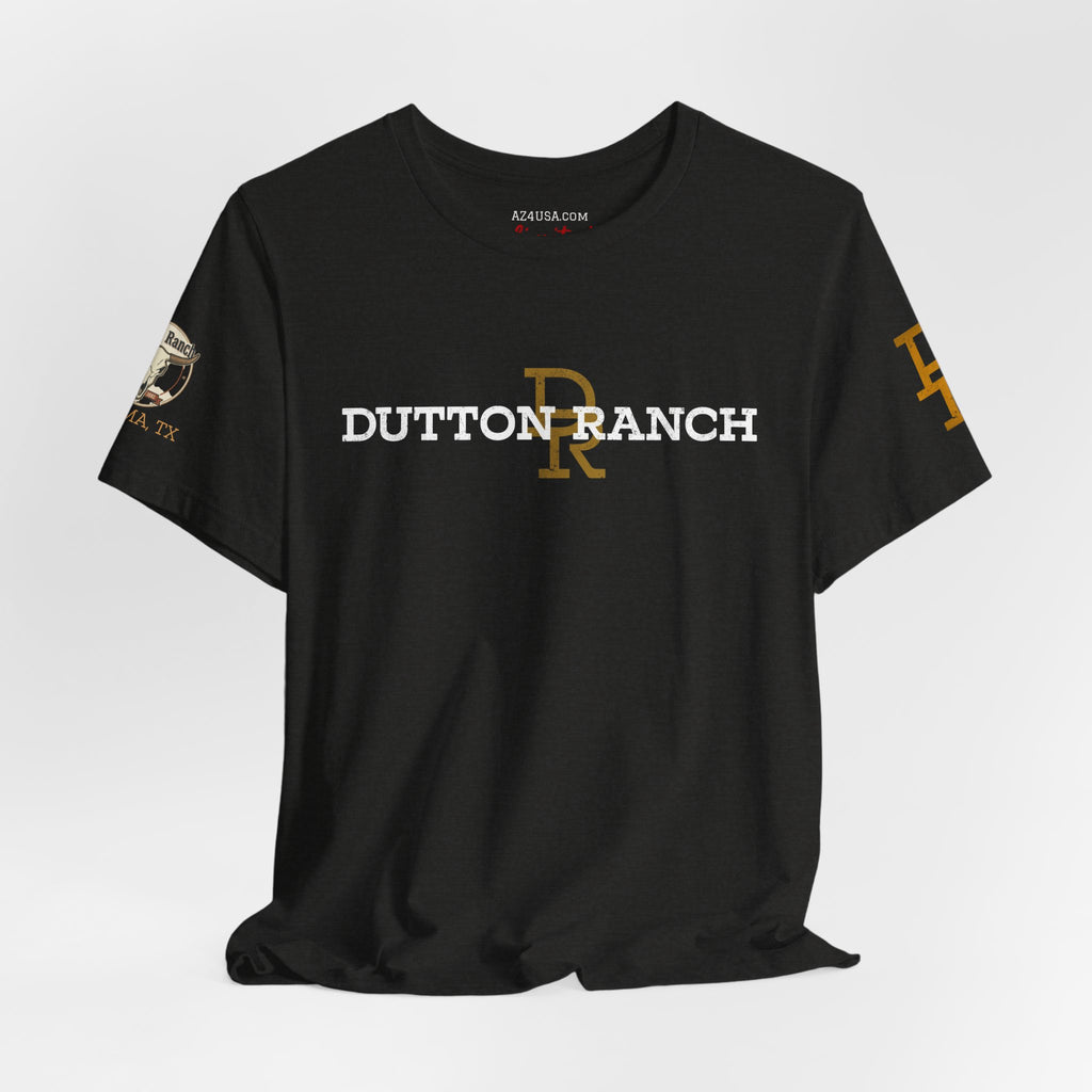 DR Monogram Tee — Vintage Gold Logo Short Sleeve Shirt