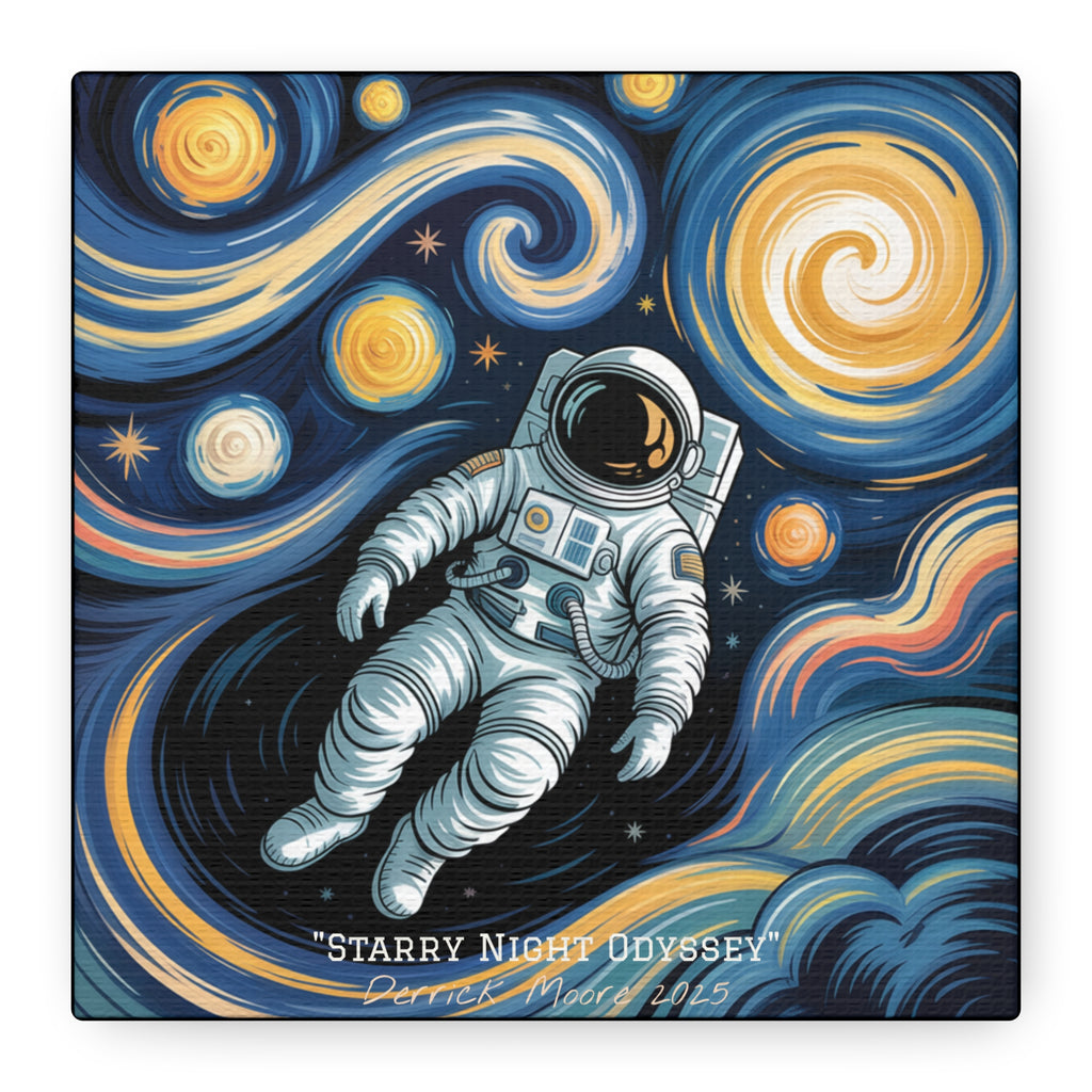 "Starry Night Odyssey" 2025 - Matte Stretched Canvas Wall Art