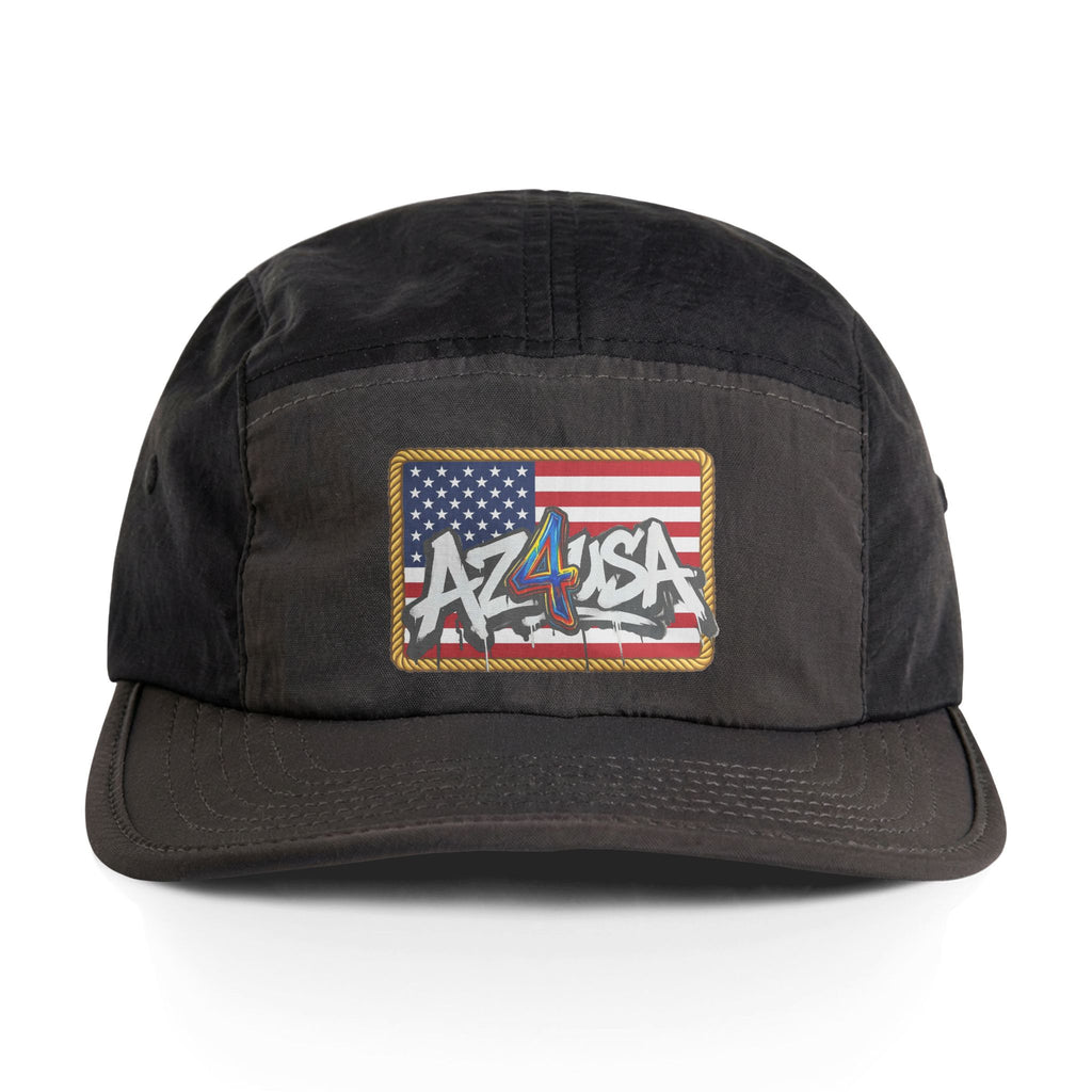 AZ 4 USA  - USA Flag-Two-Tone Nylon Cap — Graffiti Flag Patch Hat