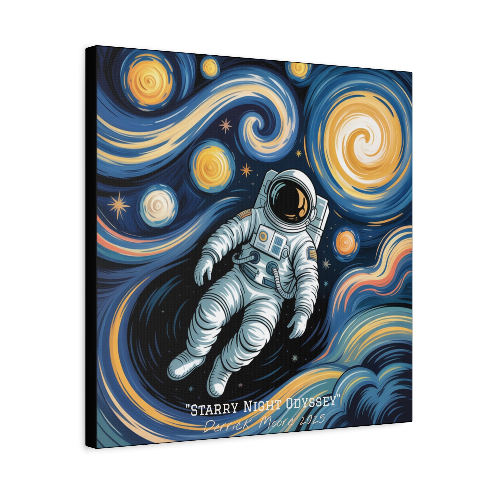 "Starry Night Odyssey" 2025 - Matte Stretched Canvas Wall Art