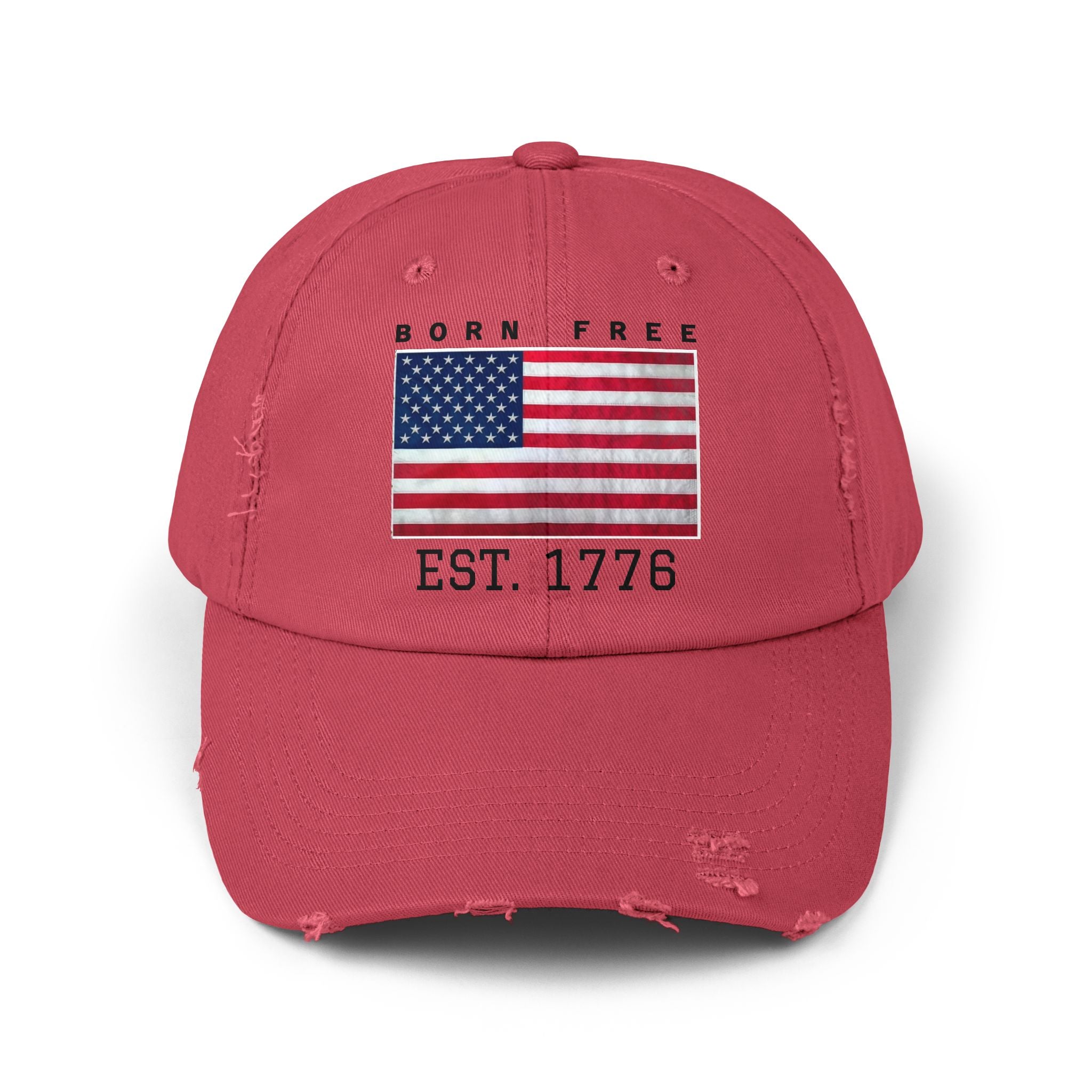 Born Free EST. 1776 Distressed Flag Cap