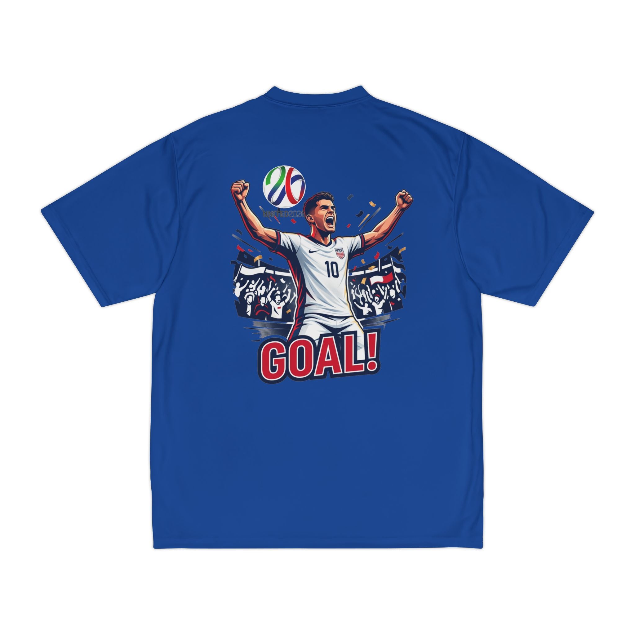 Soccer Goal! Performance Tee — World Cup Trophy Graphic