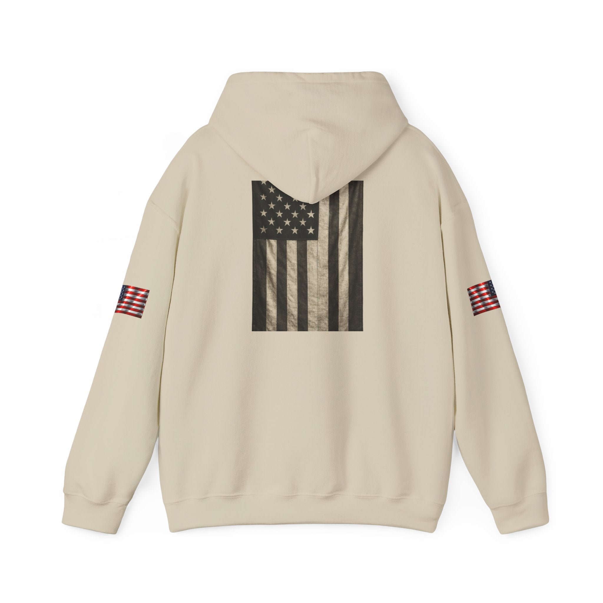 Born Free Hoodie — Minimalist White Pullover with 'BORN FREE' Text