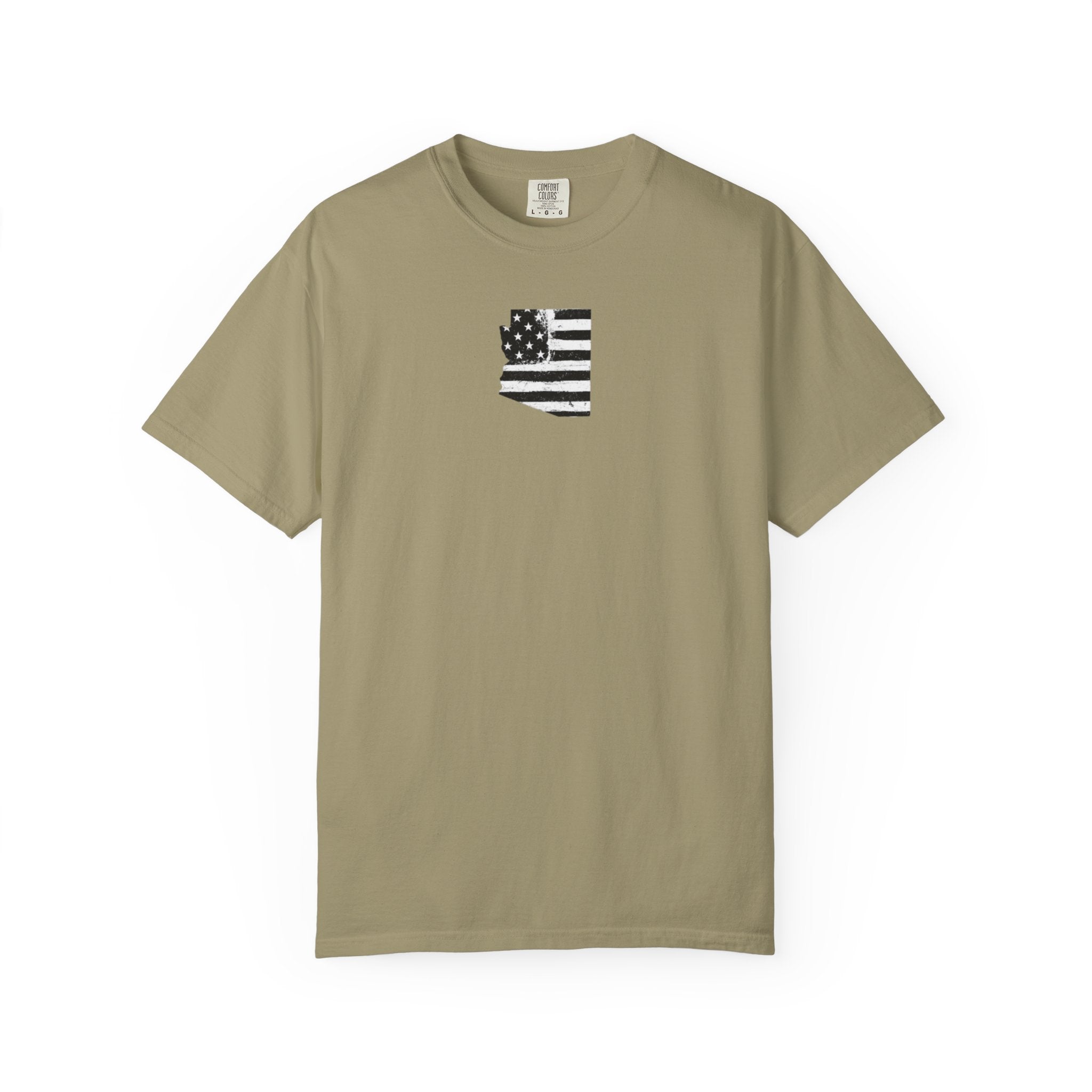 Arizona Flag Tee - Born in America, American Pride Shirt, Unisex Graphic T-Shirt, Arizona Themed Apparel, Patriotic Gift