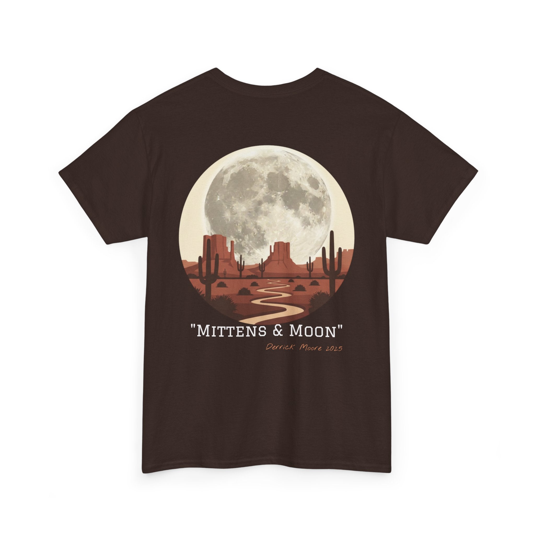 "Mittens & Moon" Graphic Tee--Moonrise Desert T‑Shirt