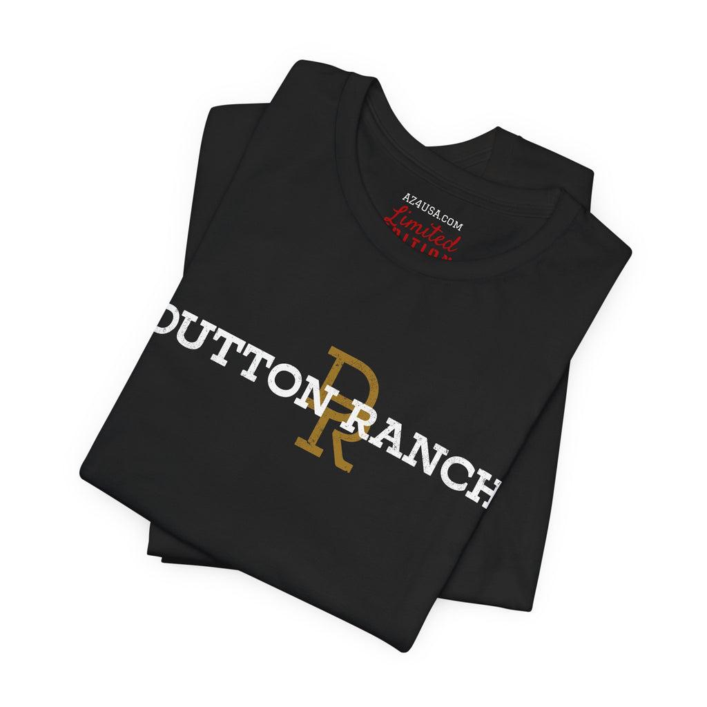 DR Monogram Tee — Vintage Gold Logo Short Sleeve Shirt