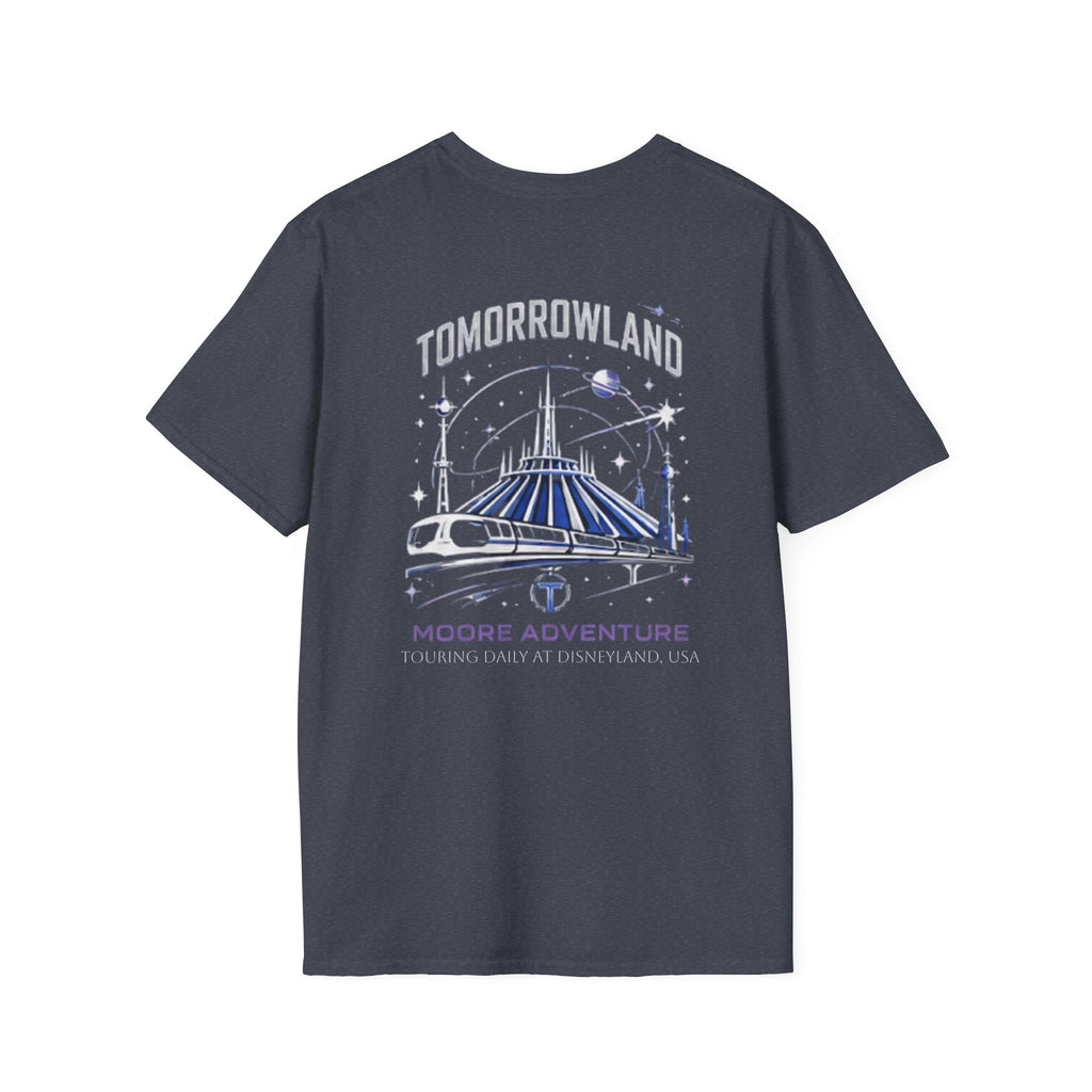 Tomorrowland 'Moore Adventure' Logo T‑Shirt — Retro Space Adventure Graphic Tee