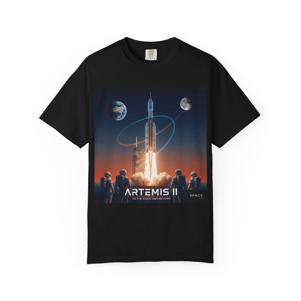 Artemis II Mission T‑Shirt — Spaceflight Patch & Crew Certificate Graphic
