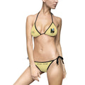 USA Olympic Logo White Bikini Swimsuit - "Go USA!" Tie-Side Two-Piece