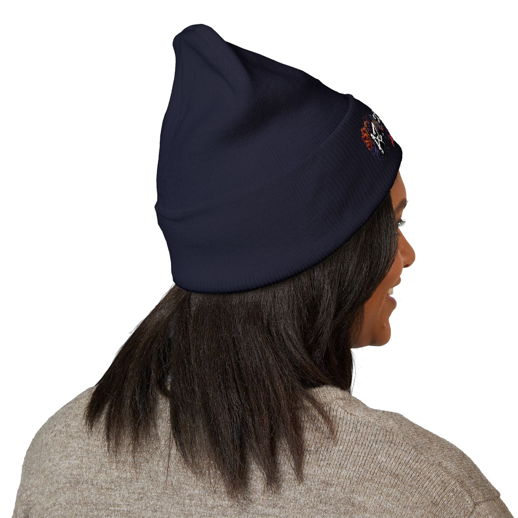 Embroidered Graffiti AZ4USA Scorpion Beanie — Classic Cuffed Knit Hat
