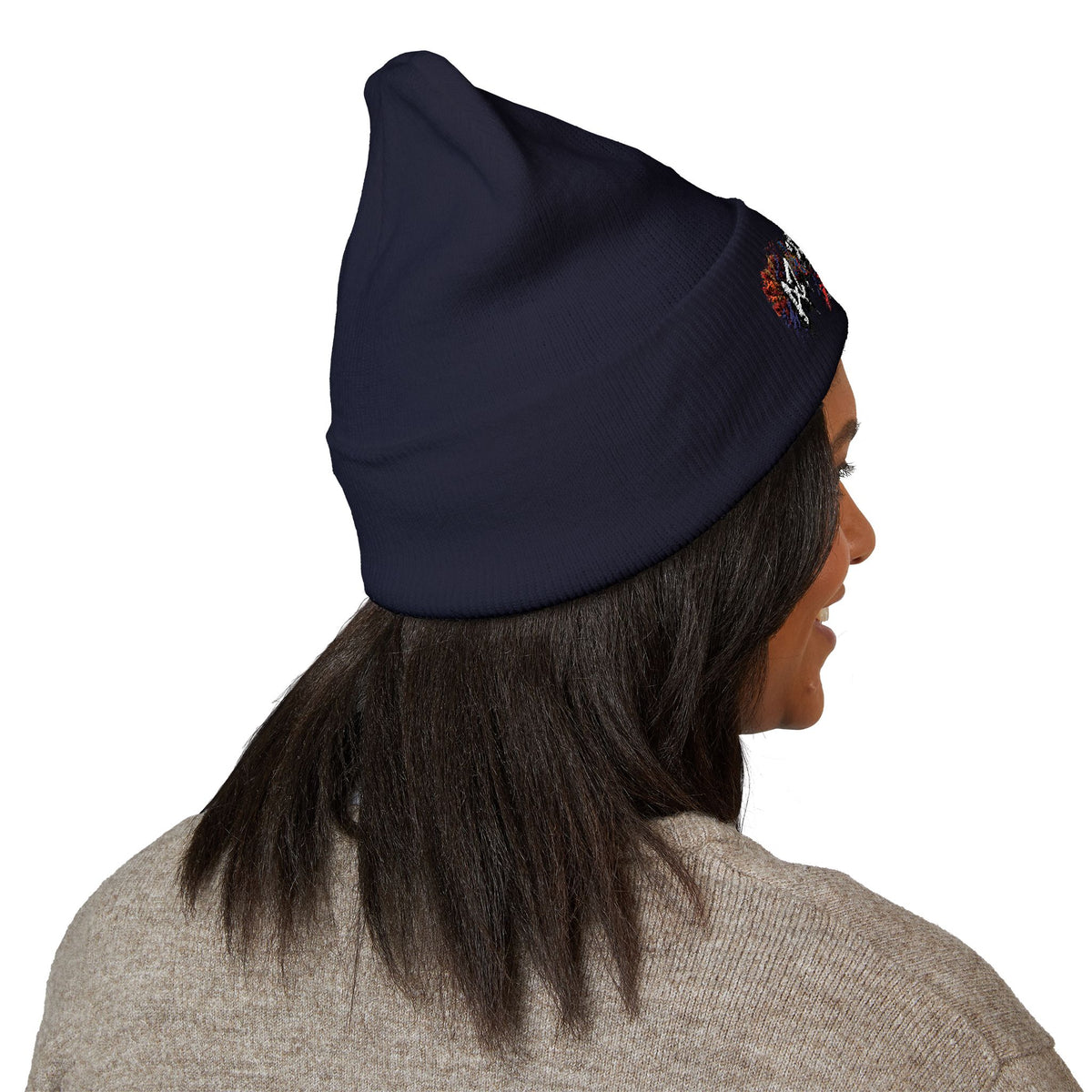 Embroidered Graffiti AZ4USA Scorpion Beanie — Classic Cuffed Knit Hat