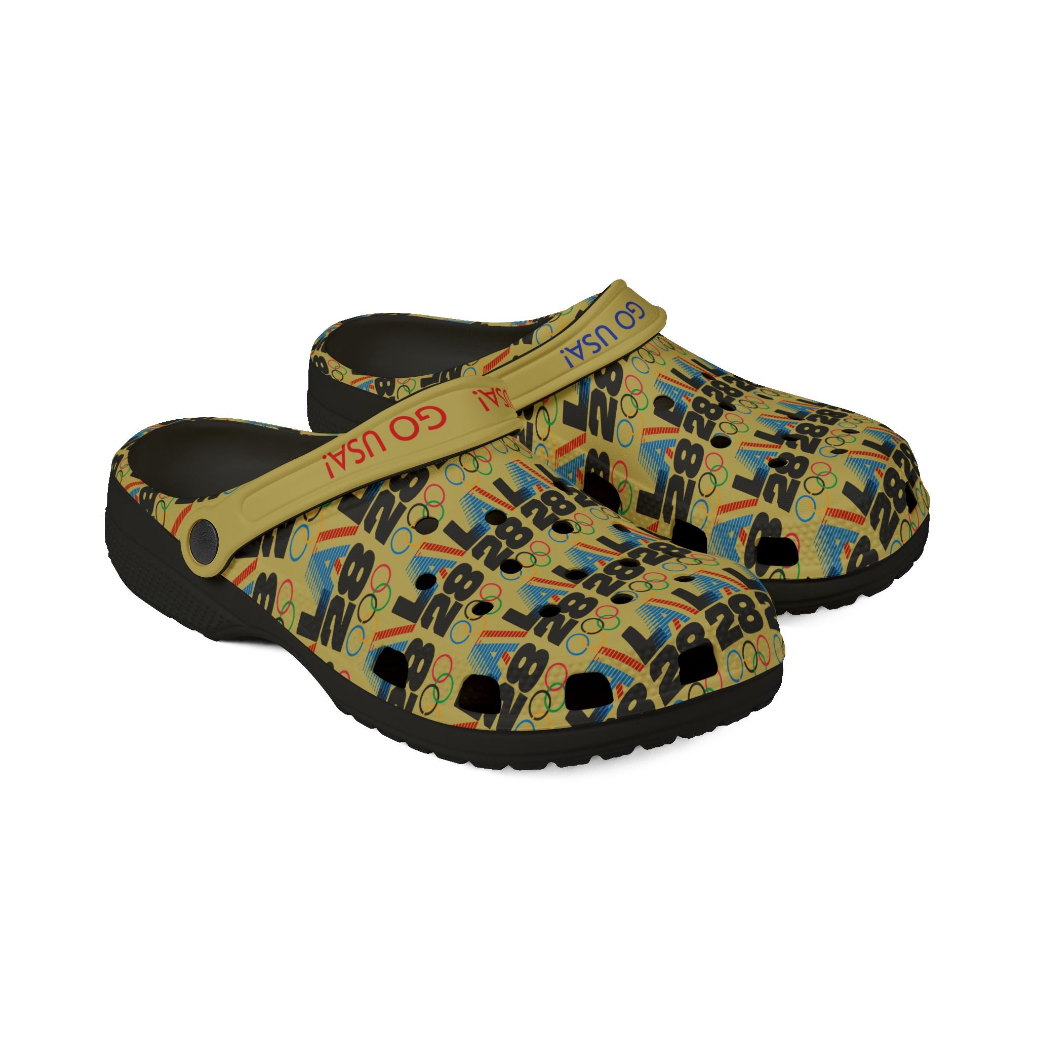 Go USA Pattern EVA Foam Clogs - Lightweight Slip-On Garden Shoes