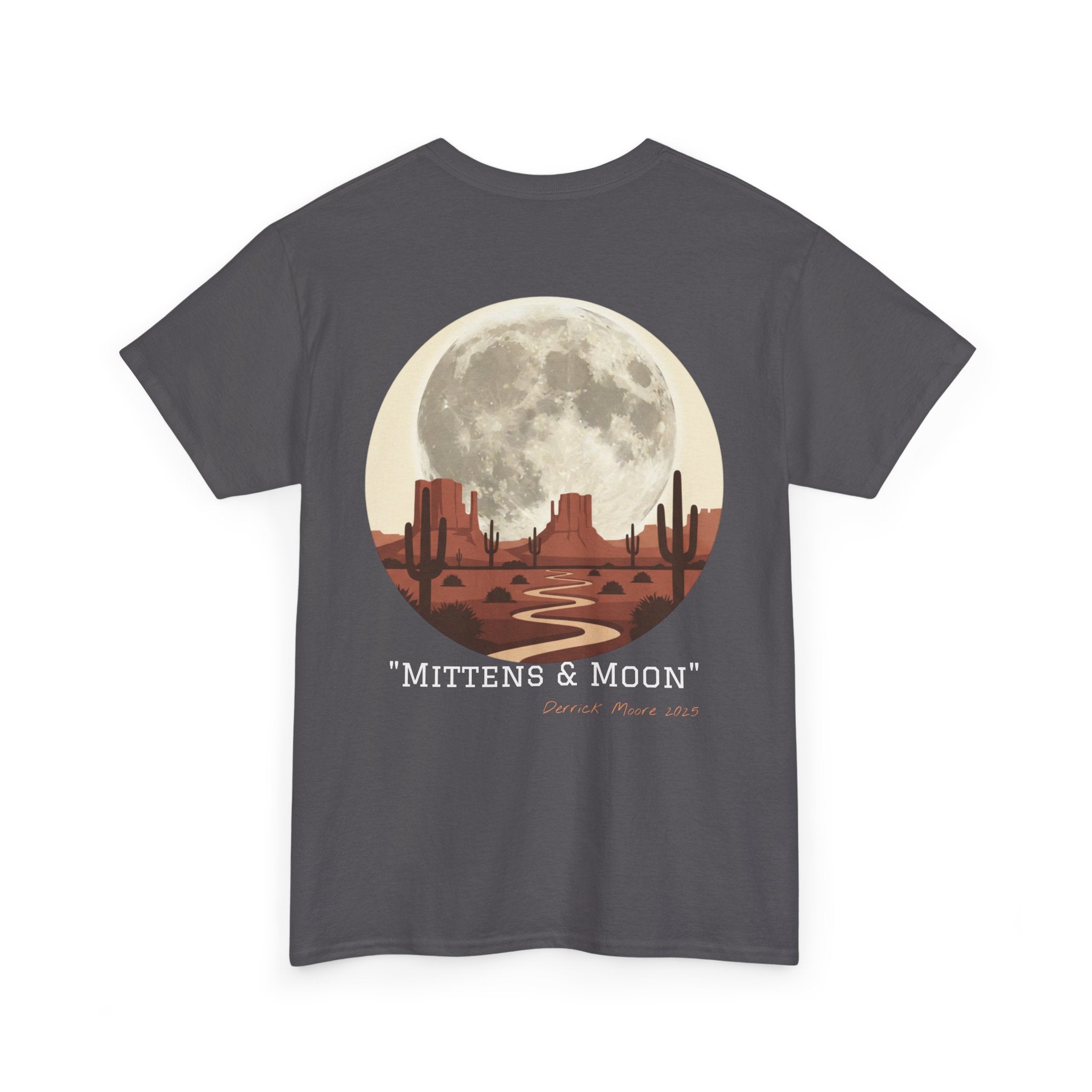 "Mittens & Moon" Graphic Tee--Moonrise Desert T‑Shirt