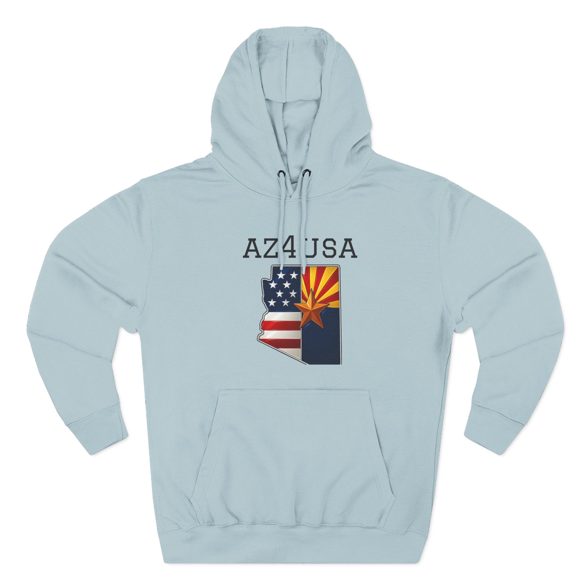 Arizona Pride Fleece Hoodie, Cozy Sweatshirt, Travel Gift, Patriot Apparel, American Southwest Style