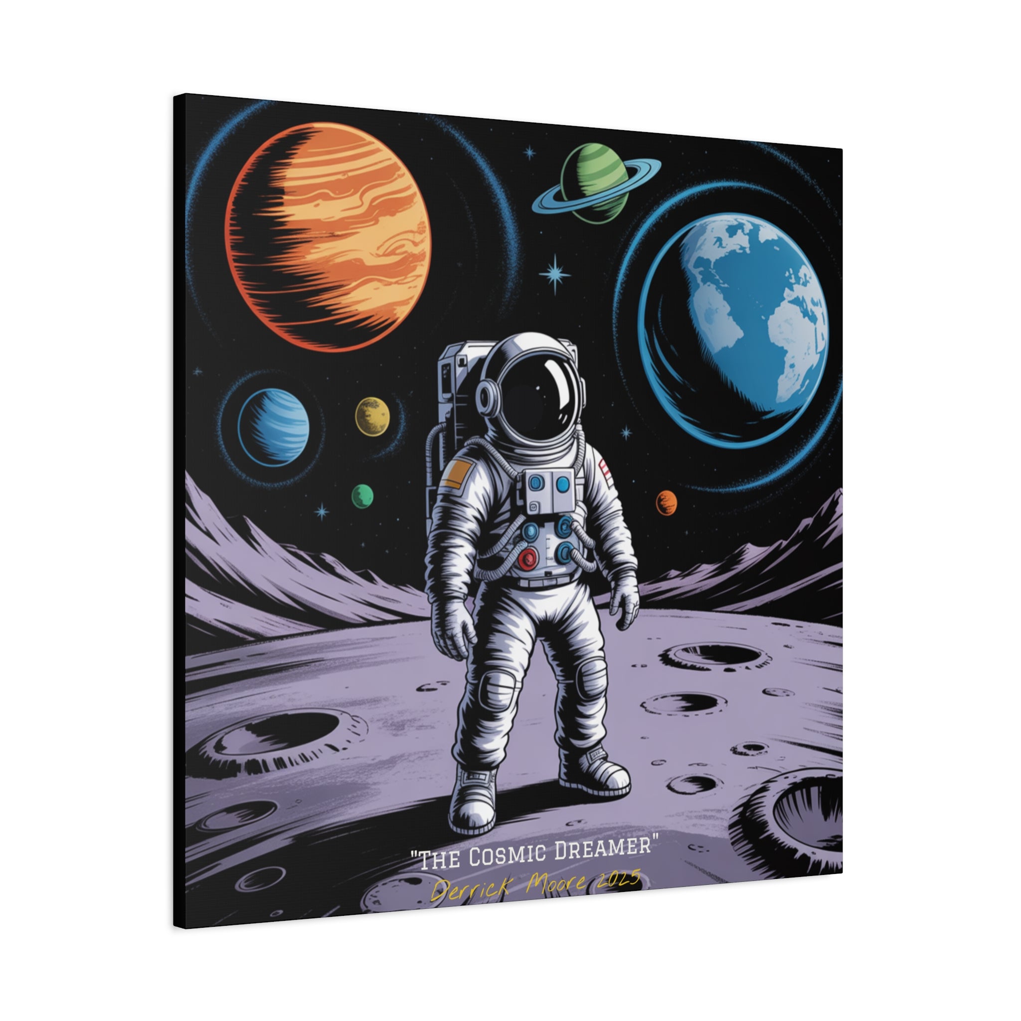 "The Cosmic Dreamer" 2025 - Matte Stretched Canvas Wall Art