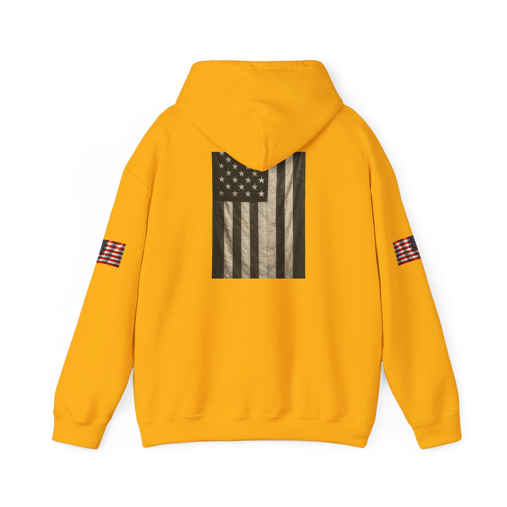 Born Free Hoodie — Minimalist White Pullover with 'BORN FREE' Text