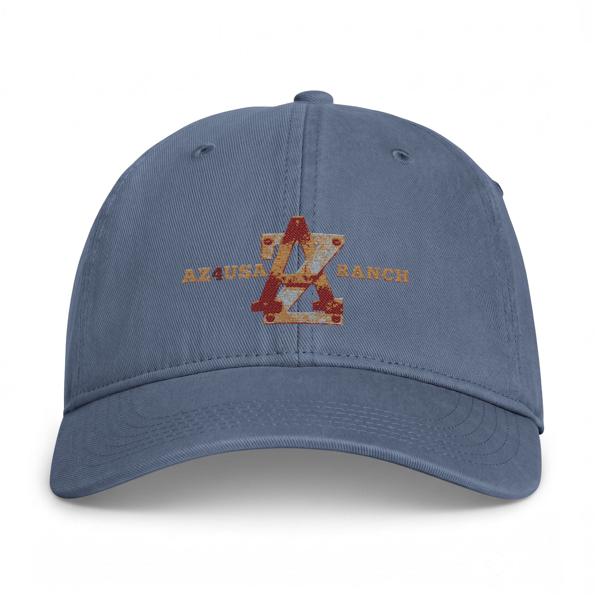 Washed Coastal Cap — AZ4USA Ranch Distressed Logo