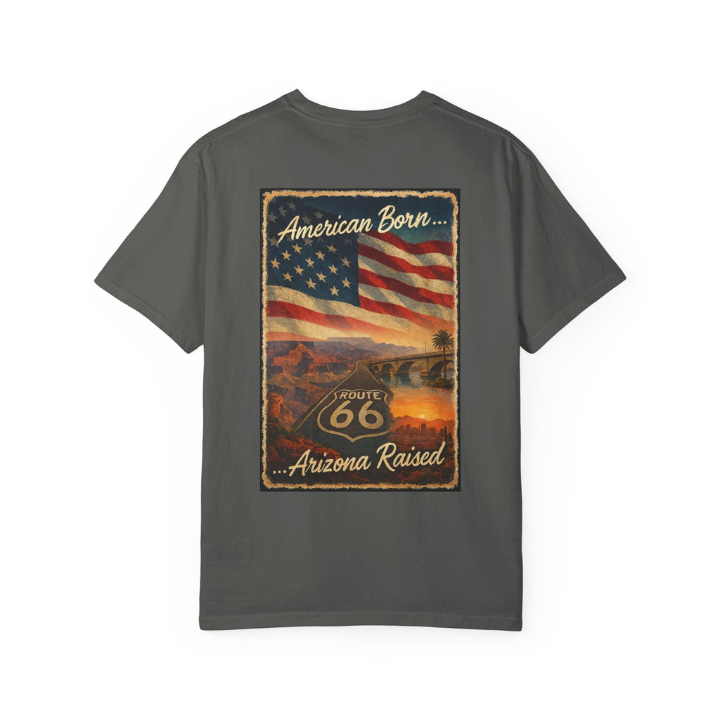 Arizona Flag Tee - Born in America, American Pride Shirt, Unisex Graphic T-Shirt, Arizona Themed Apparel, Patriotic Gift