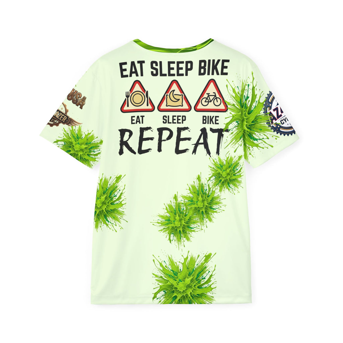 Adventure Club Men's Sports Jersey — AZ4USA Green Splash All-Over Print