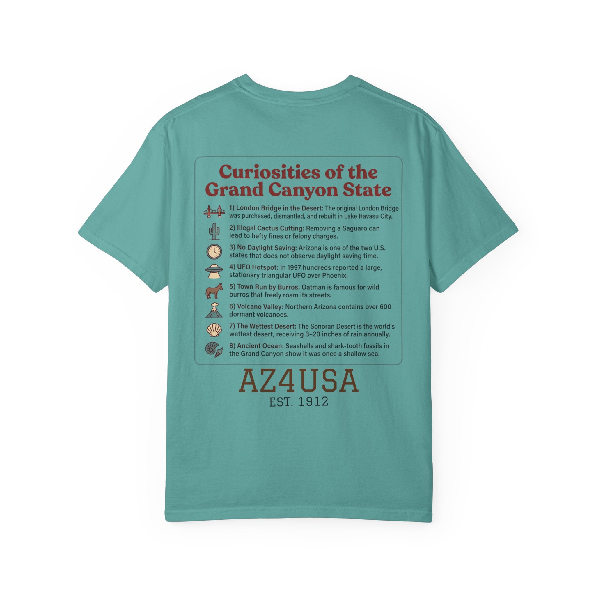 Arizona Pride T-Shirt — Grand Canyon State Facts Graphic Tee