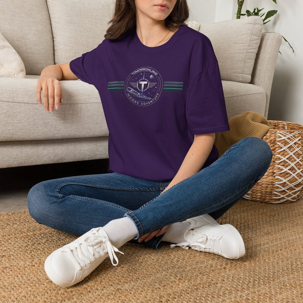 Tomorrowland 'Moore Adventure' Logo T‑Shirt — Retro Space Adventure Graphic Tee