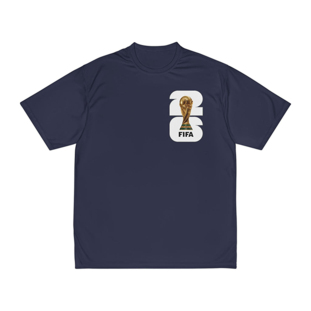 Soccer Goal! Performance Tee — World Cup Trophy Graphic