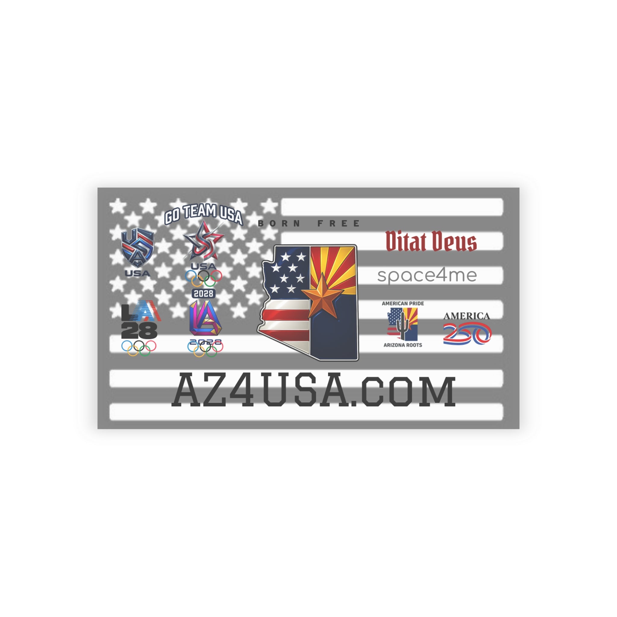 Arizona Flag USA Business Cards — Patriotic AZ4USA.com Networking Cards