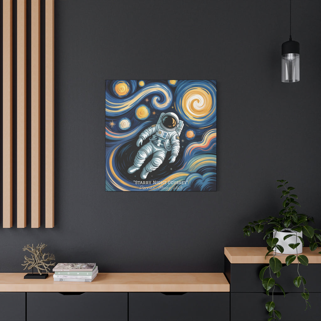 "Starry Night Odyssey" 2025 - Matte Stretched Canvas Wall Art
