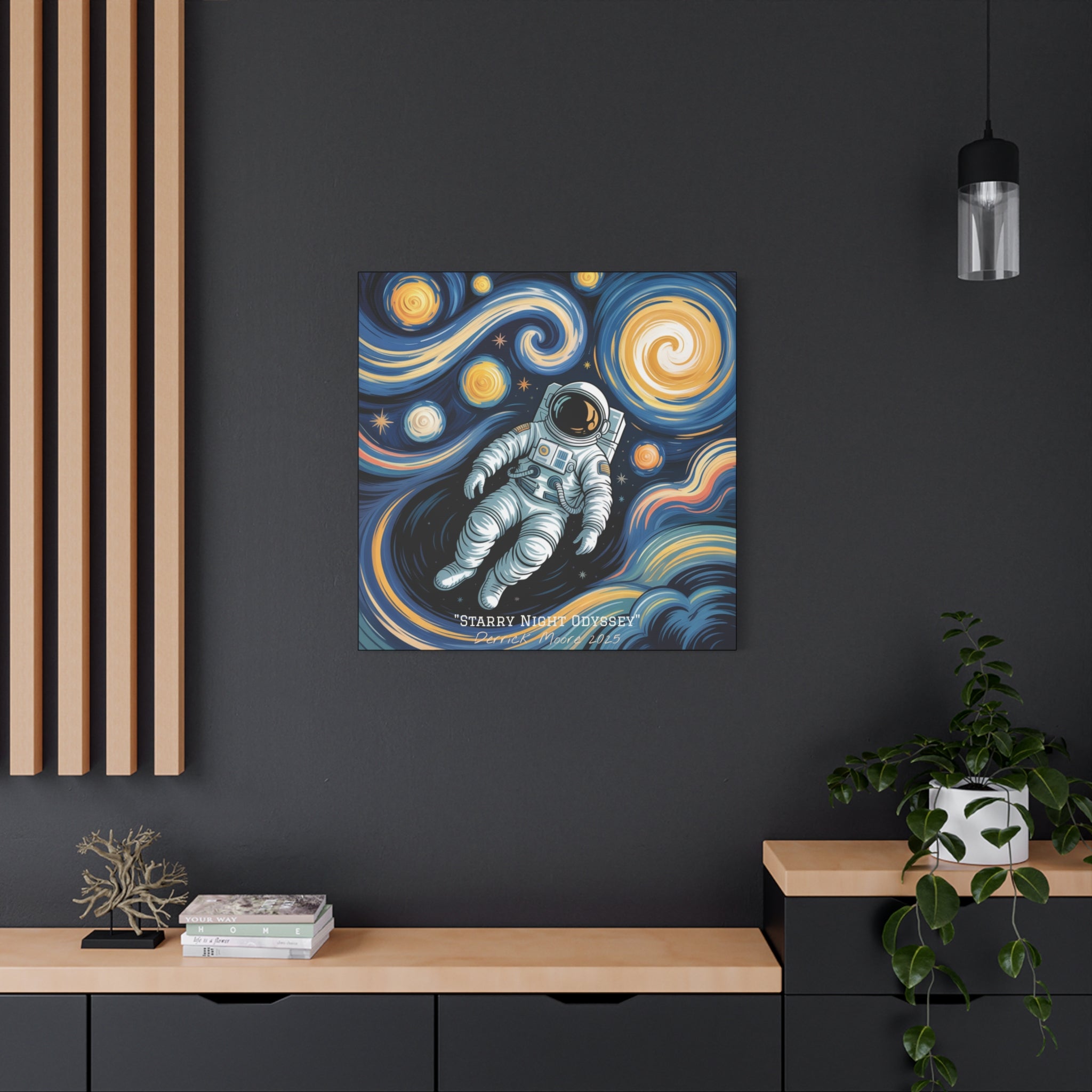 "Starry Night Odyssey" 2025 - Matte Stretched Canvas Wall Art