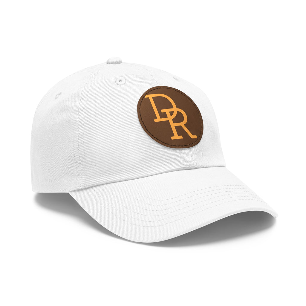 Dad Hat — Monogram Leather Patch Cap (DR Initials)