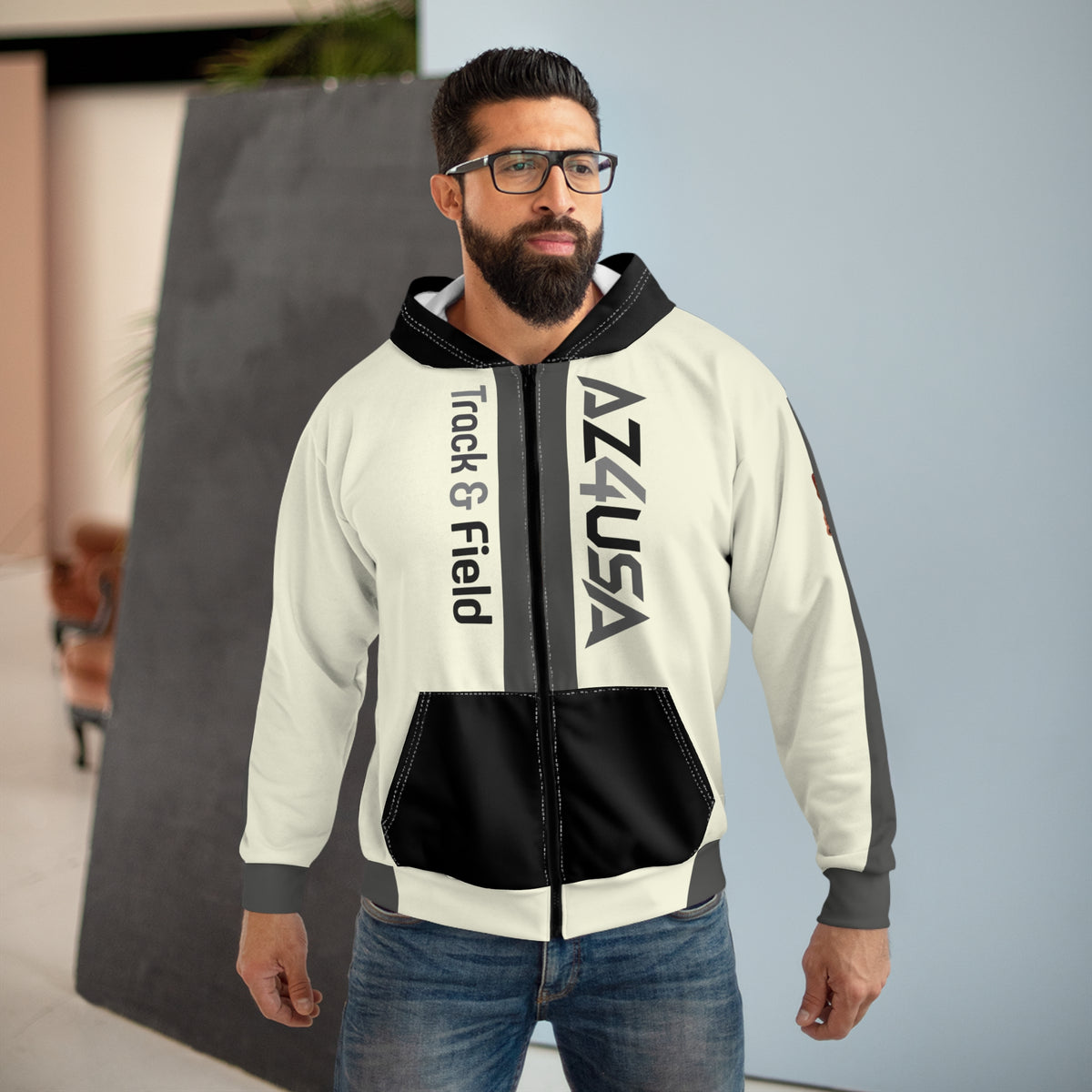 AZ4USA Track & Field Zip Hoodie — Arizona Track Team Jacket
