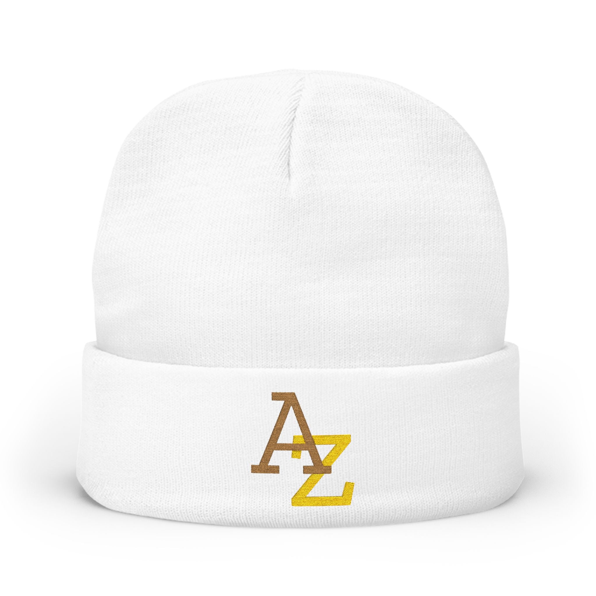 Embroidered AZ Logo Knit Beanie — Cozy Winter Hat