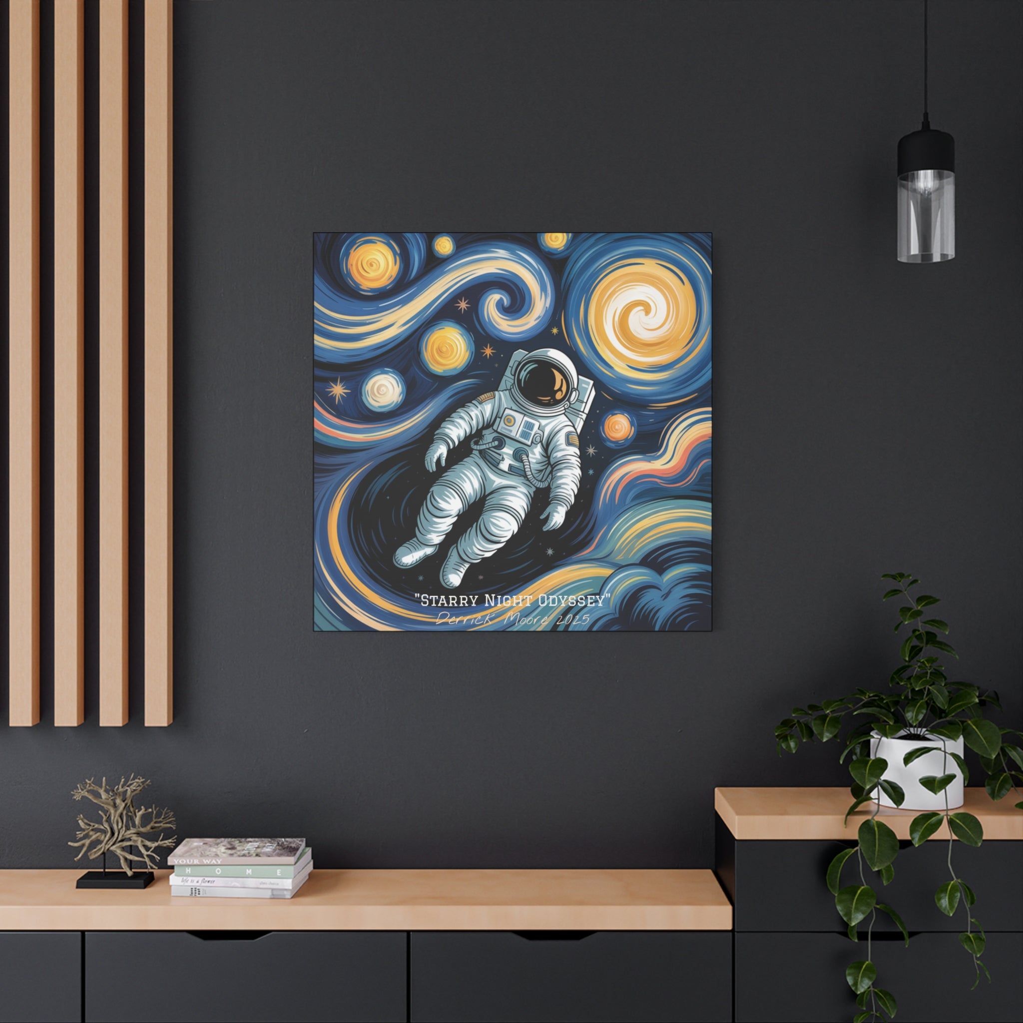 "Starry Night Odyssey" 2025 - Matte Stretched Canvas Wall Art