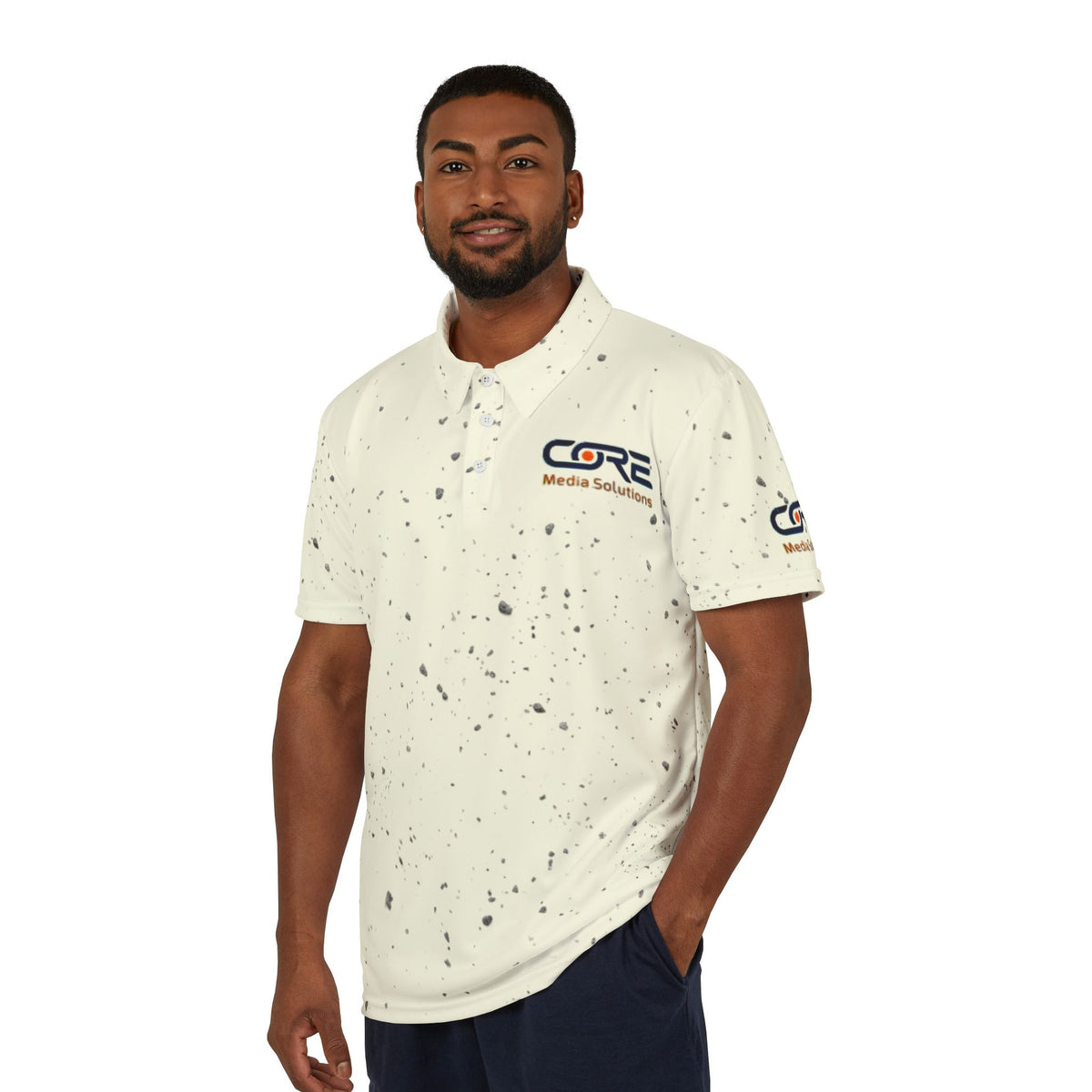Core Media Systems Green Logo Polo Shirt