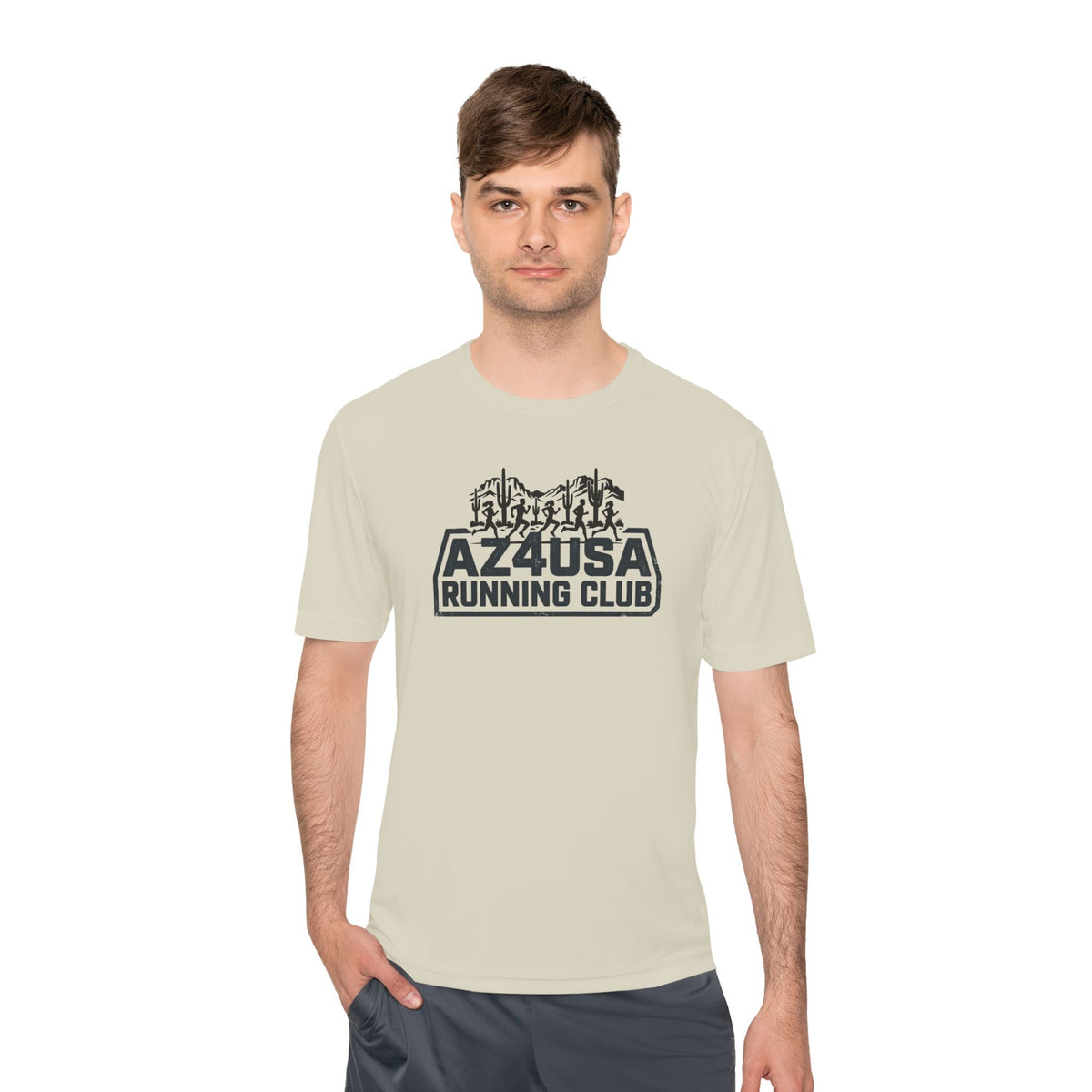 Az4USA Running Club Moisture-Wicking Tee — Trail Skyline Graphic