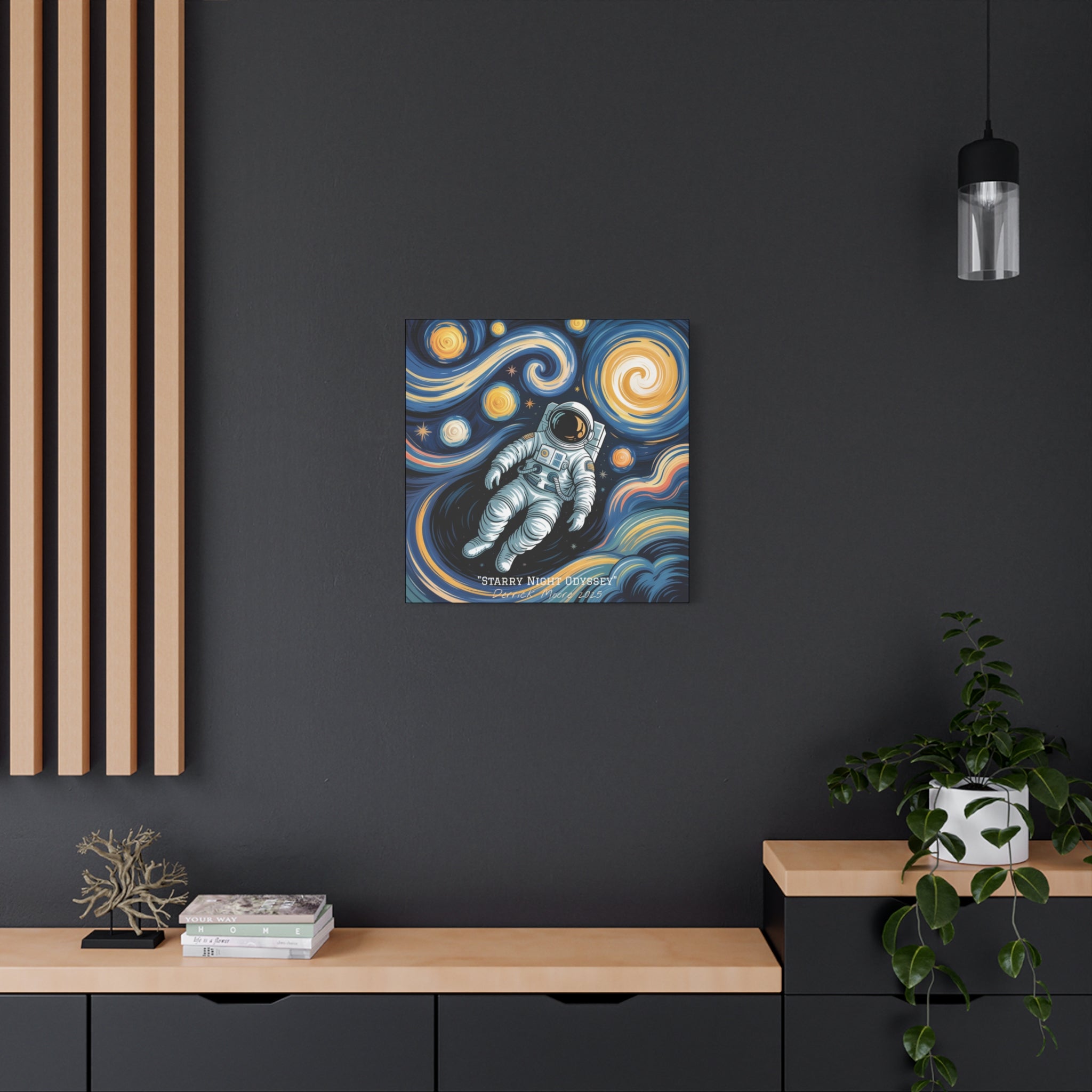 "Starry Night Odyssey" 2025 - Matte Stretched Canvas Wall Art