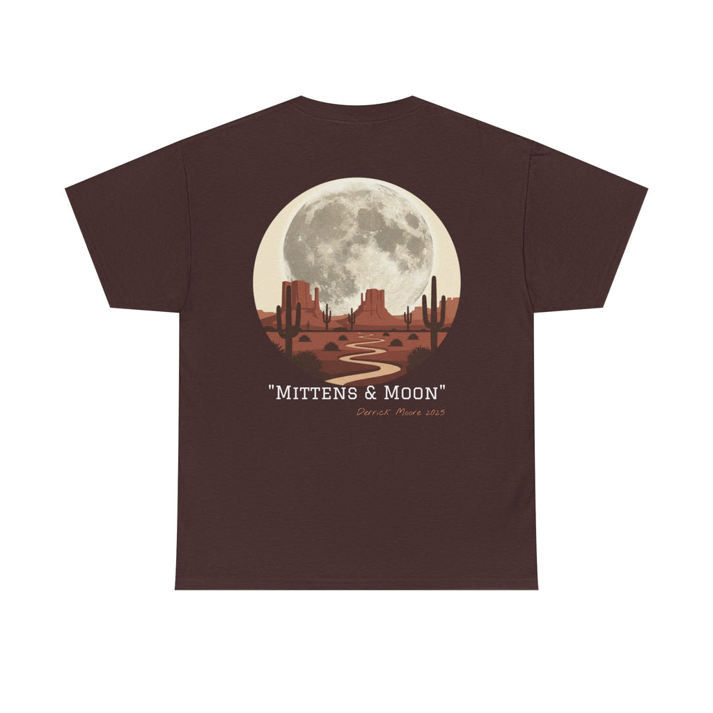 "Mittens & Moon" Graphic Tee--Moonrise Desert T‑Shirt