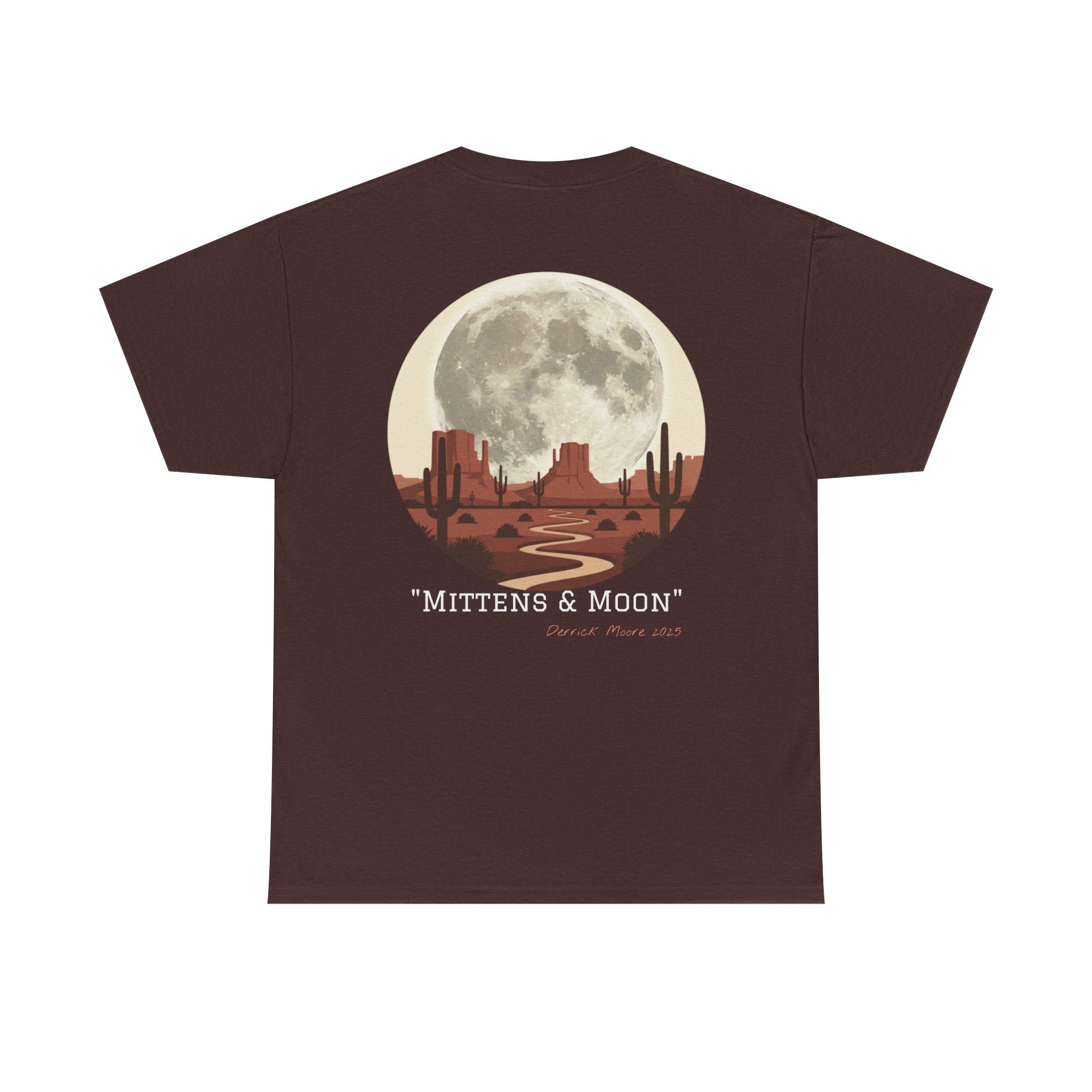 "Mittens & Moon" Graphic Tee--Moonrise Desert T‑Shirt