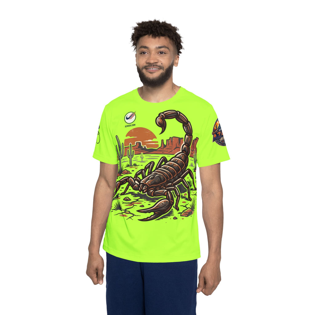 Neon Scorpion Men's Sports Jersey — Azusa Biking Club Graphic Tee