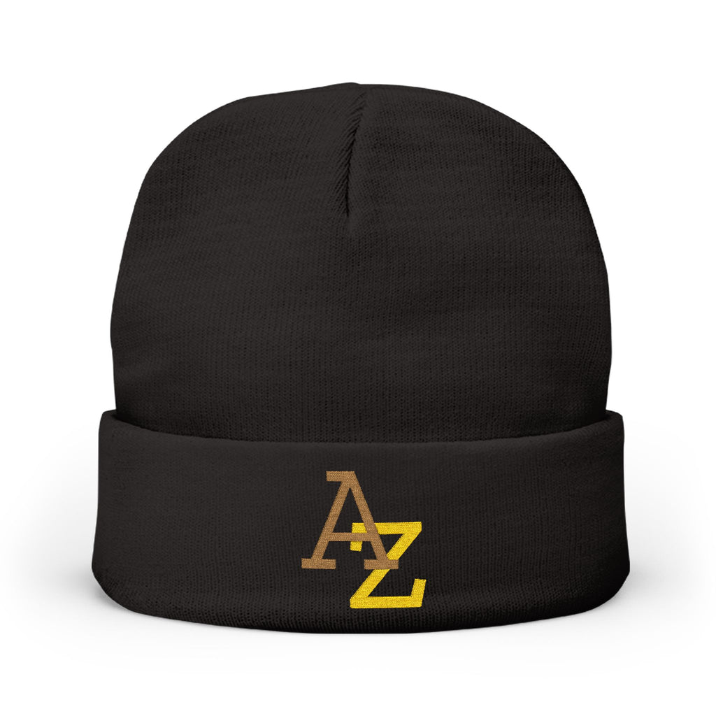 Embroidered AZ Logo Knit Beanie — Cozy Winter Hat