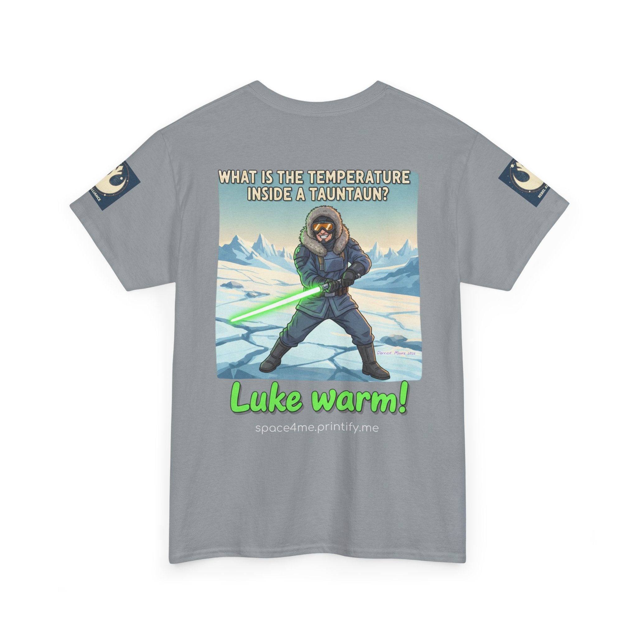 Luke Warm! Star Wars Luke Skywalker Tauntaun Joke T-Shirt Rebel Alliance
