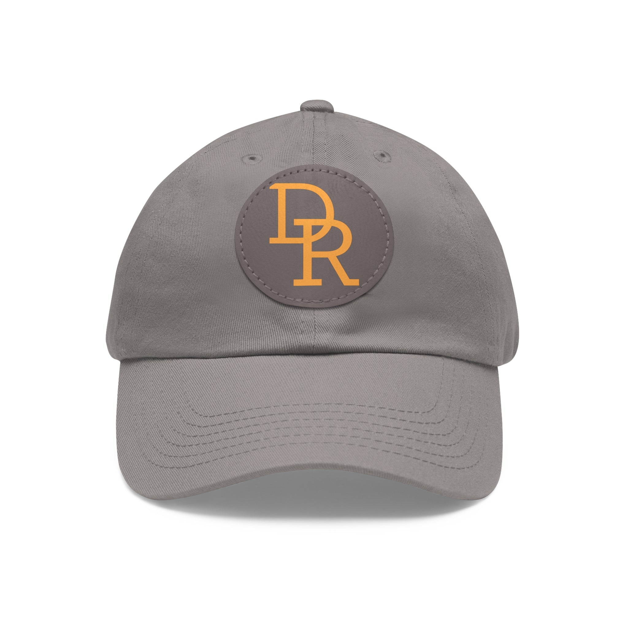 Dad Hat — Monogram Leather Patch Cap (DR Initials)