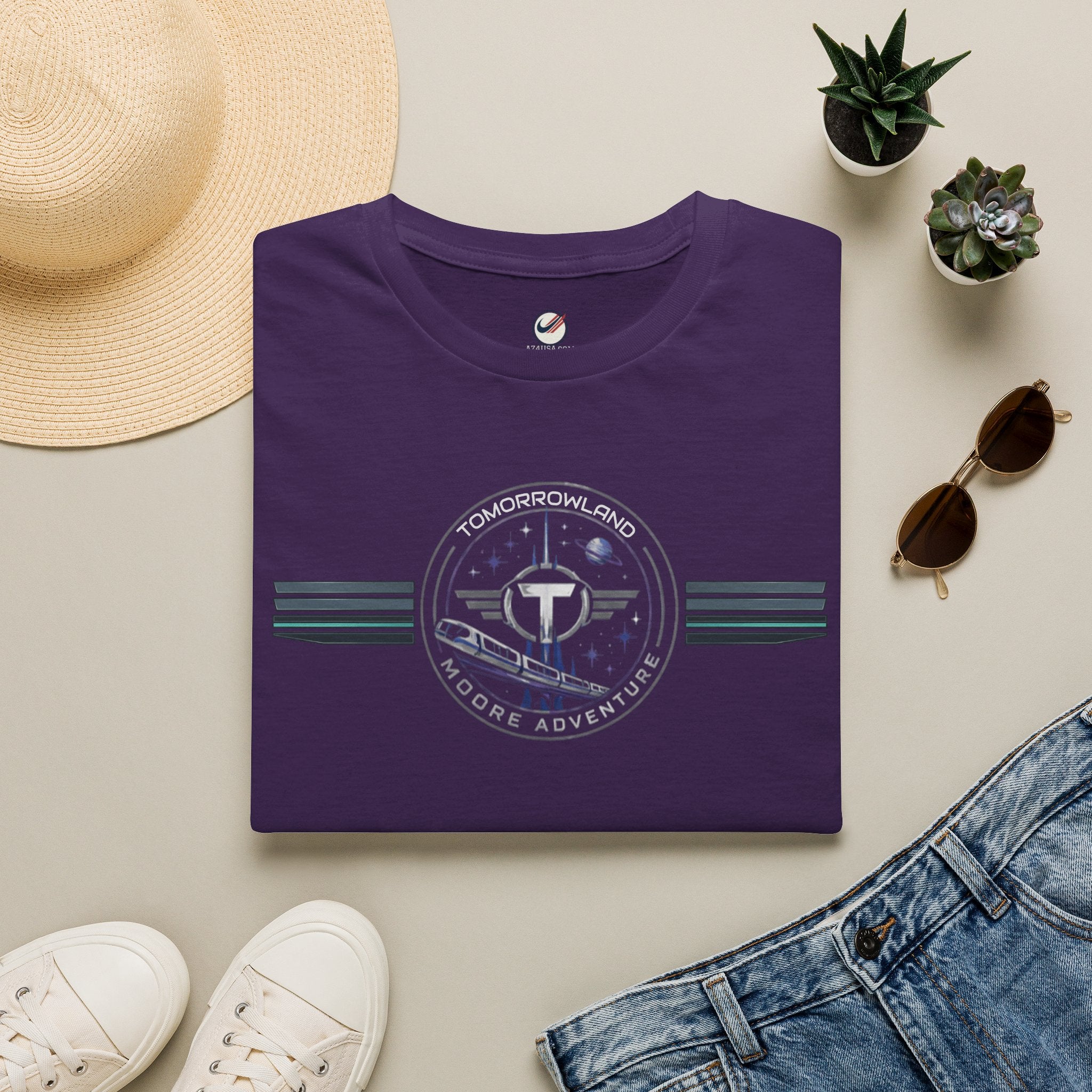 Tomorrowland 'Moore Adventure' Logo T‑Shirt — Retro Space Adventure Graphic Tee