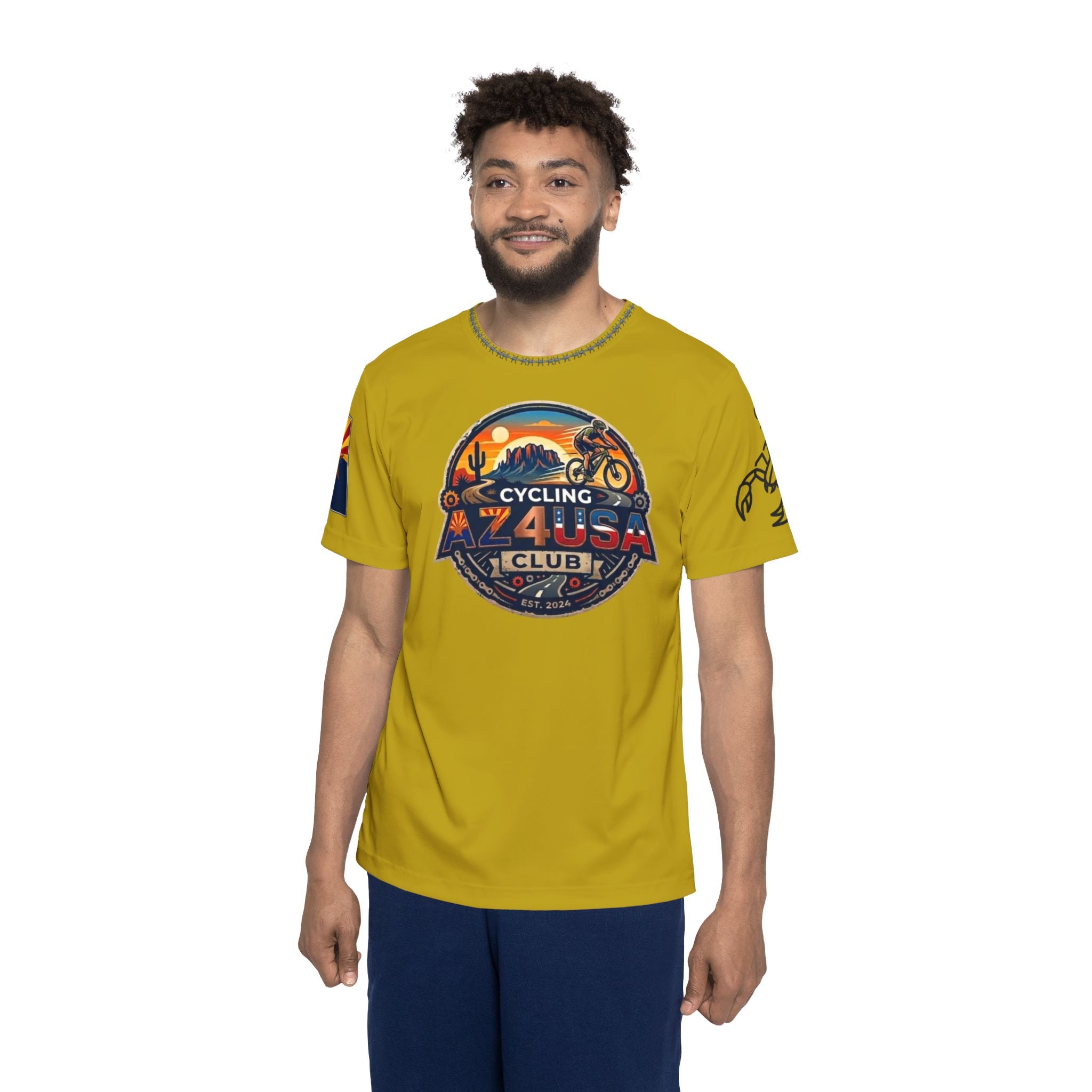 AZ4USA Cycling Club Jersey — WTF Is a Kilometer? Patriotic Eagle Bike Shirt