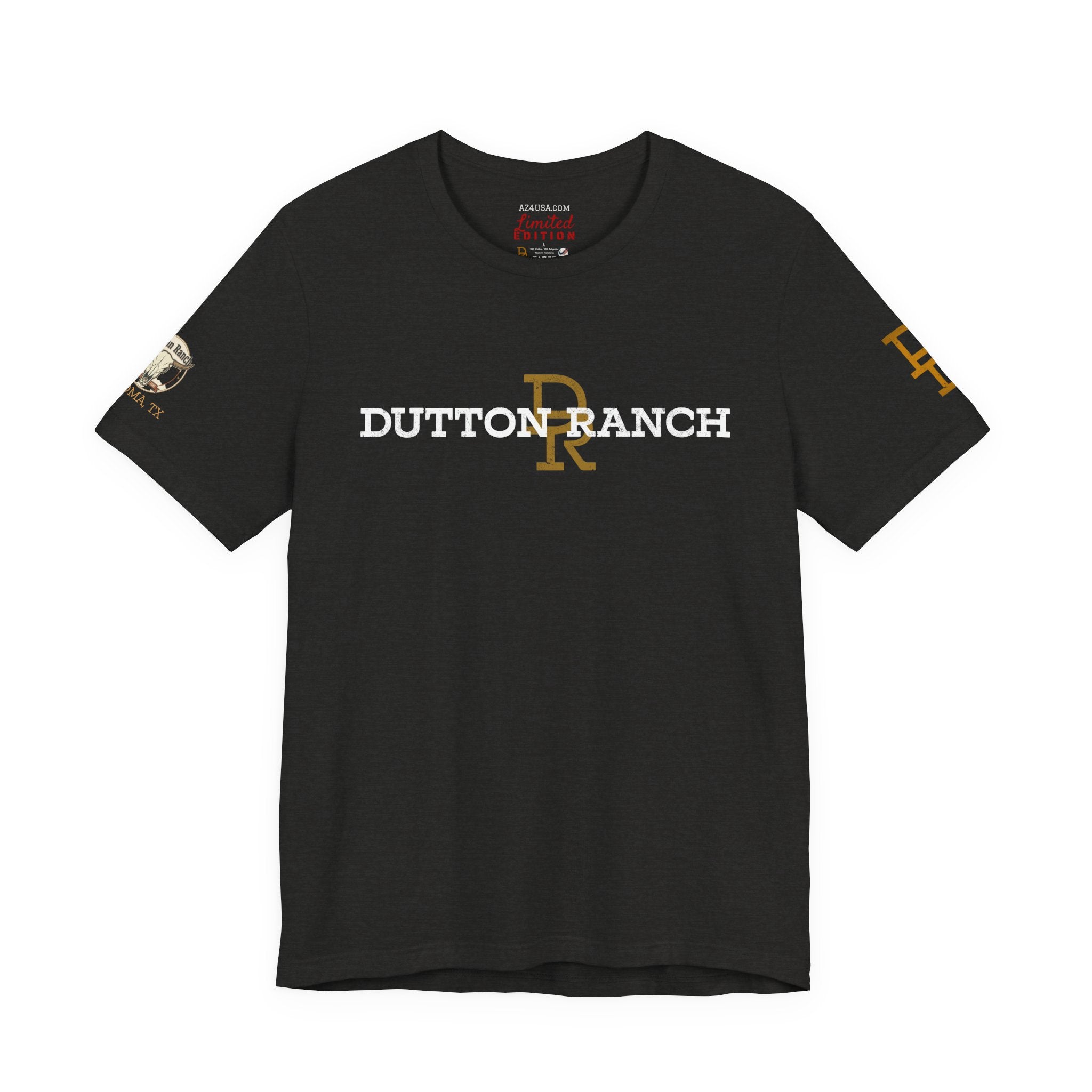 DR Monogram Tee — Vintage Gold Logo Short Sleeve Shirt
