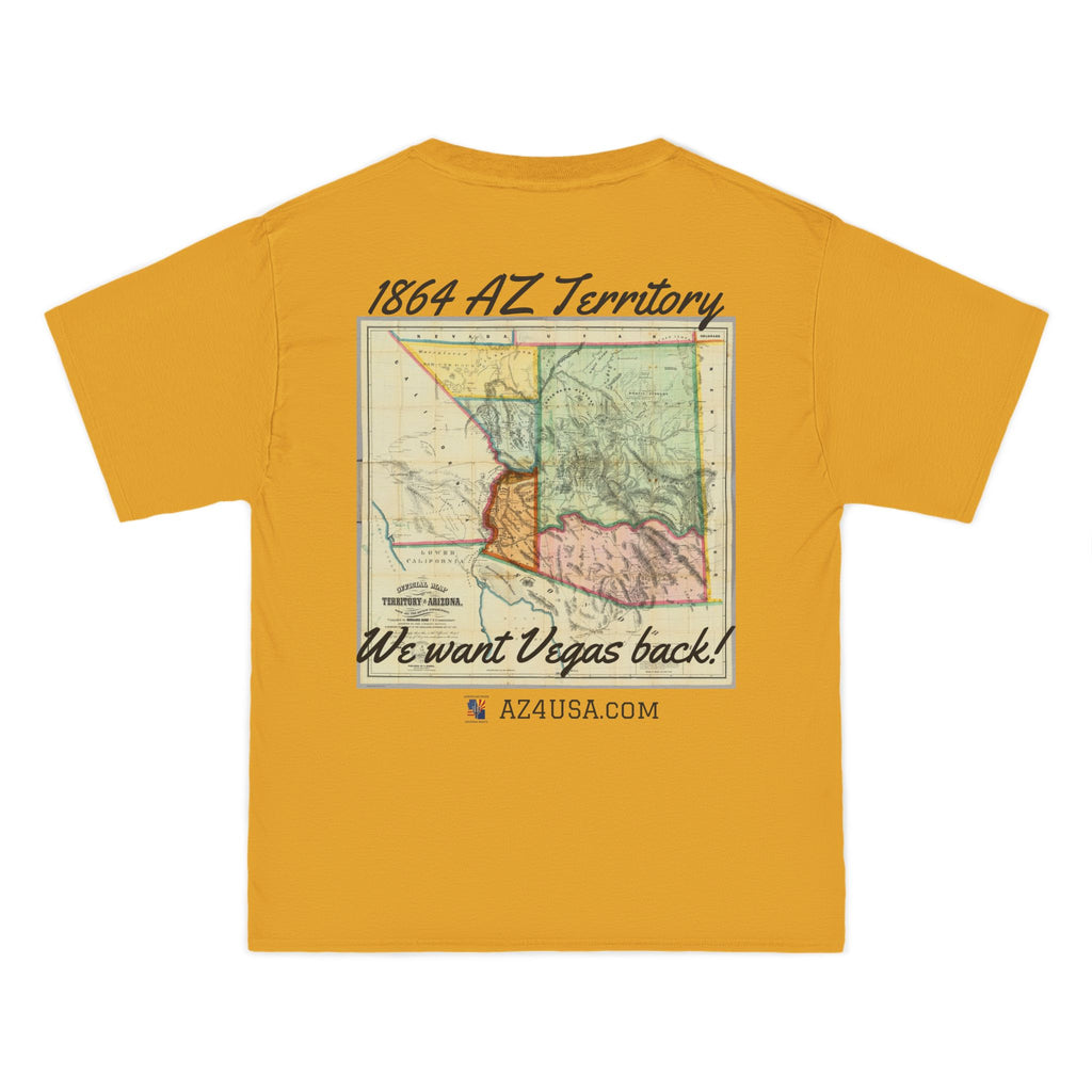 Arizona Territory 1864 T-Shirt — Vintage Map 'We Want Vegas Back' Tee